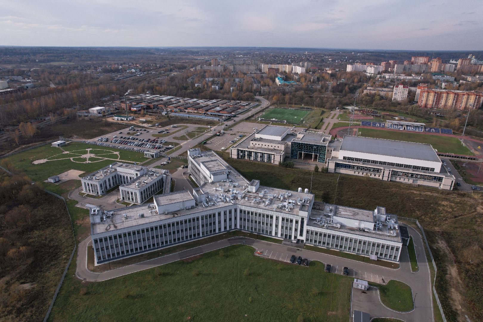 видео с коптера, истра, больница,