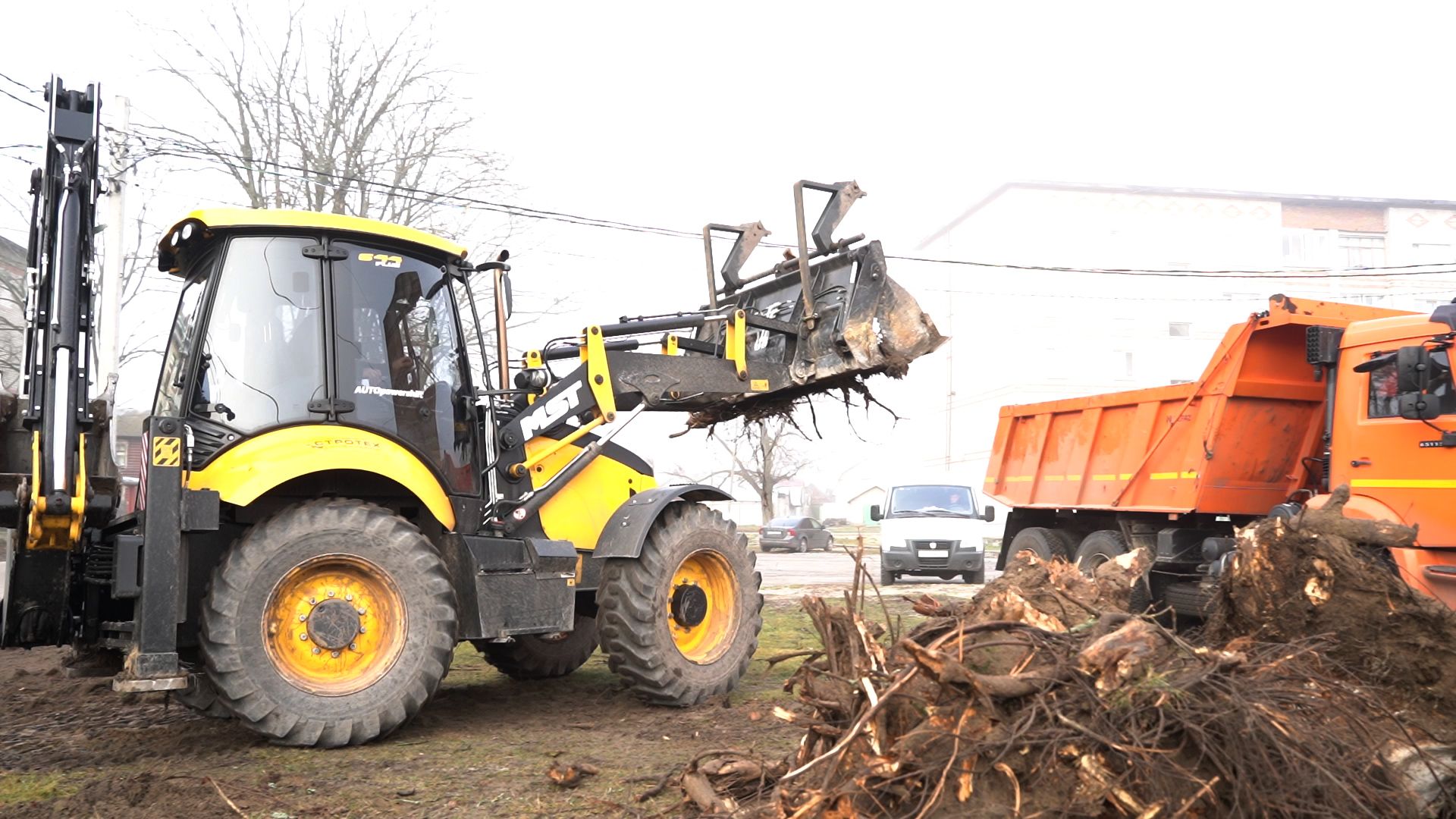 Большая Шатура, благоустройство, пни, корчевание,