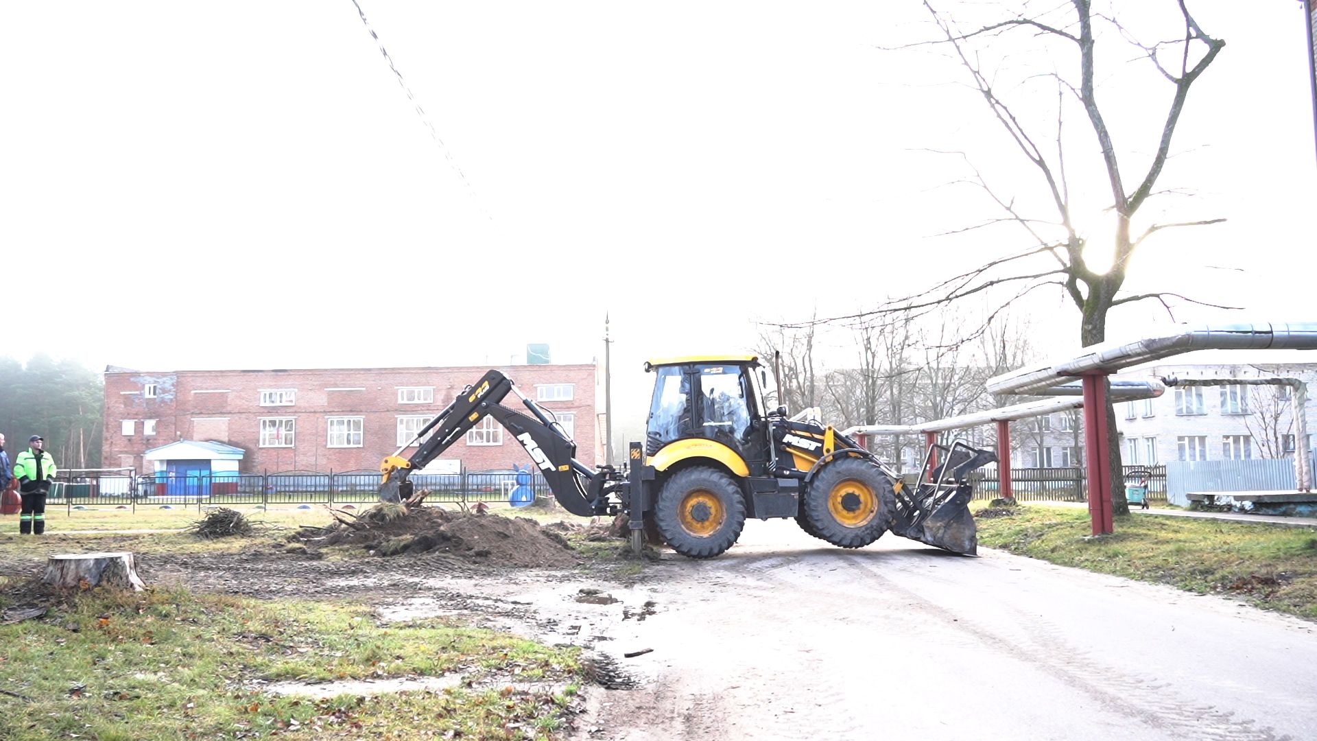 Большая Шатура, благоустройство, пни, корчевание,