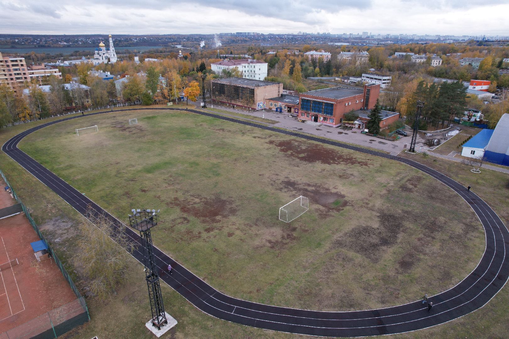 видео с коптера, дзержинский, стадион, спорт,