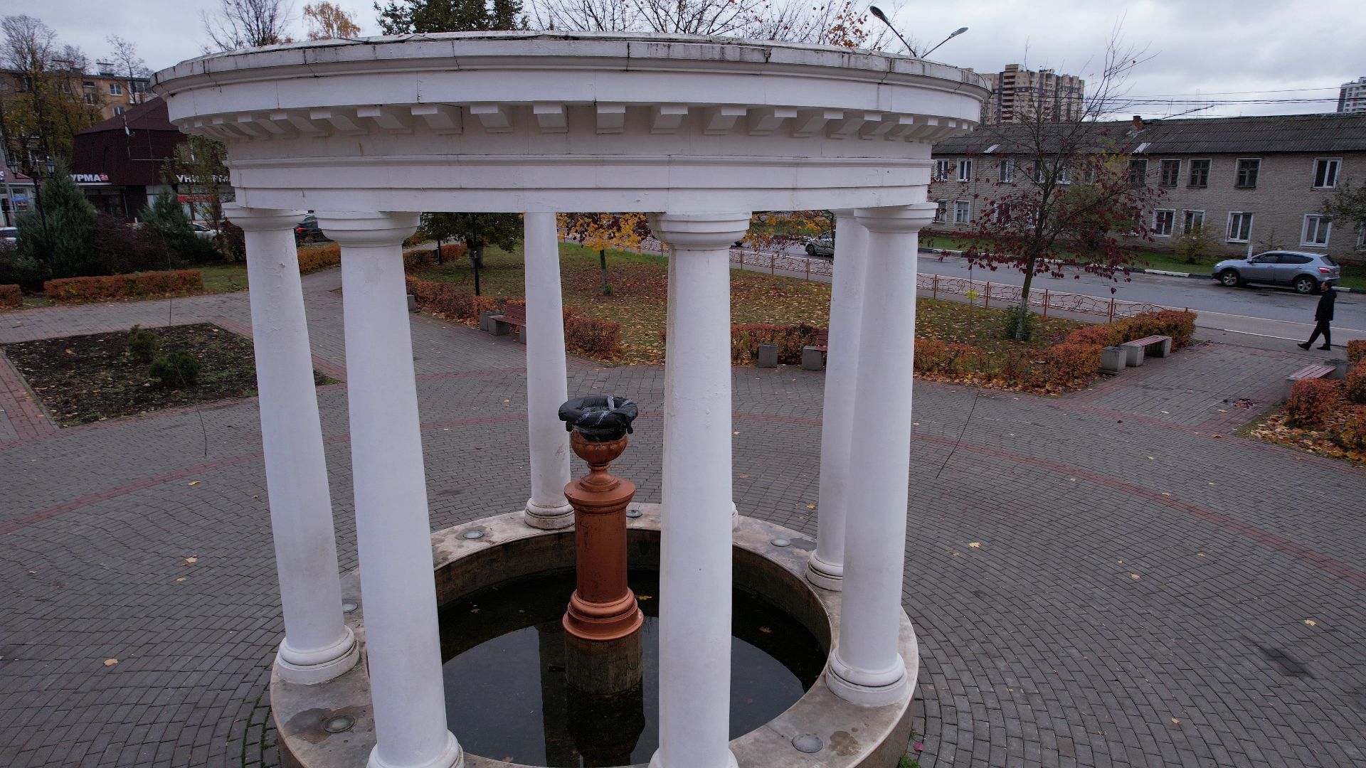 видео с коптера, фонтан, старая купавна,