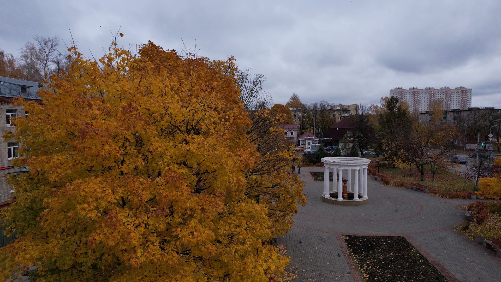 видео с коптера, фонтан, старая купавна,