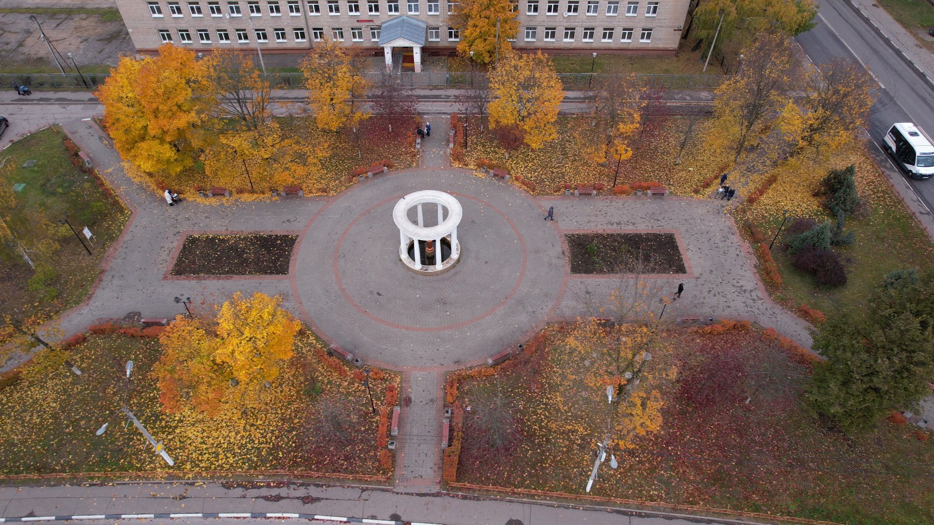 видео с коптера, фонтан, старая купавна,