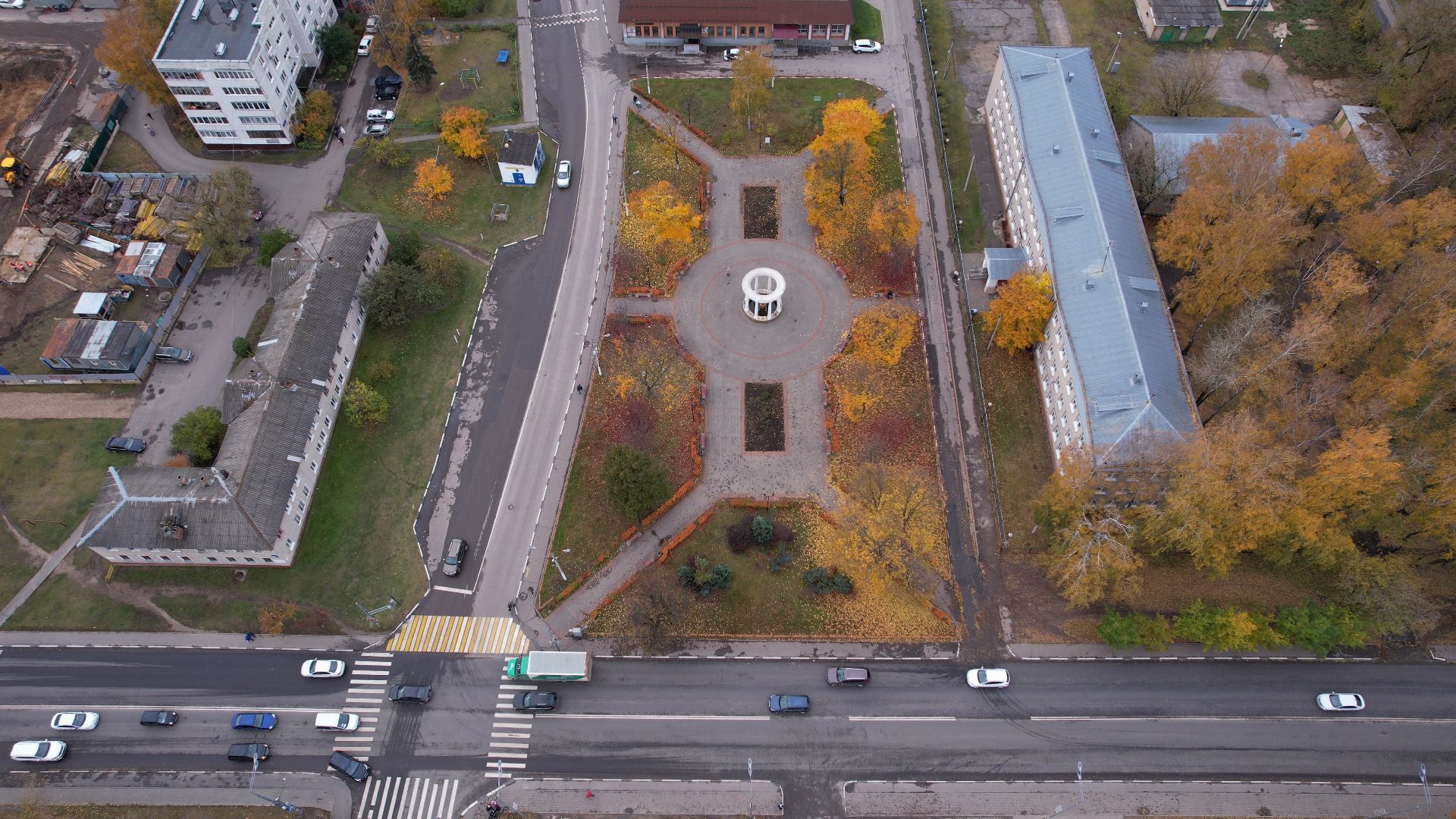 видео с коптера, фонтан, старая купавна,