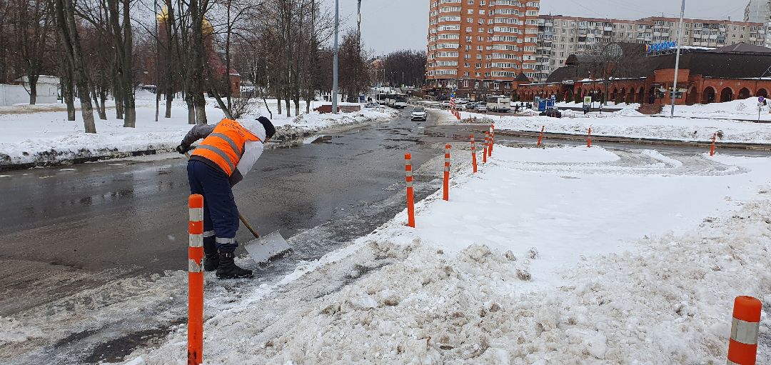 Дзержинский, уборка улиц, снегопады, коммунальная техника, ЖКХ, Подмосковье