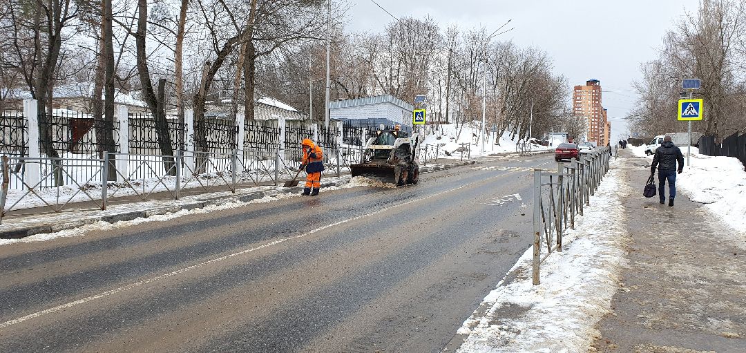 Дзержинский, уборка улиц, снегопады, коммунальная техника, ЖКХ, Подмосковье