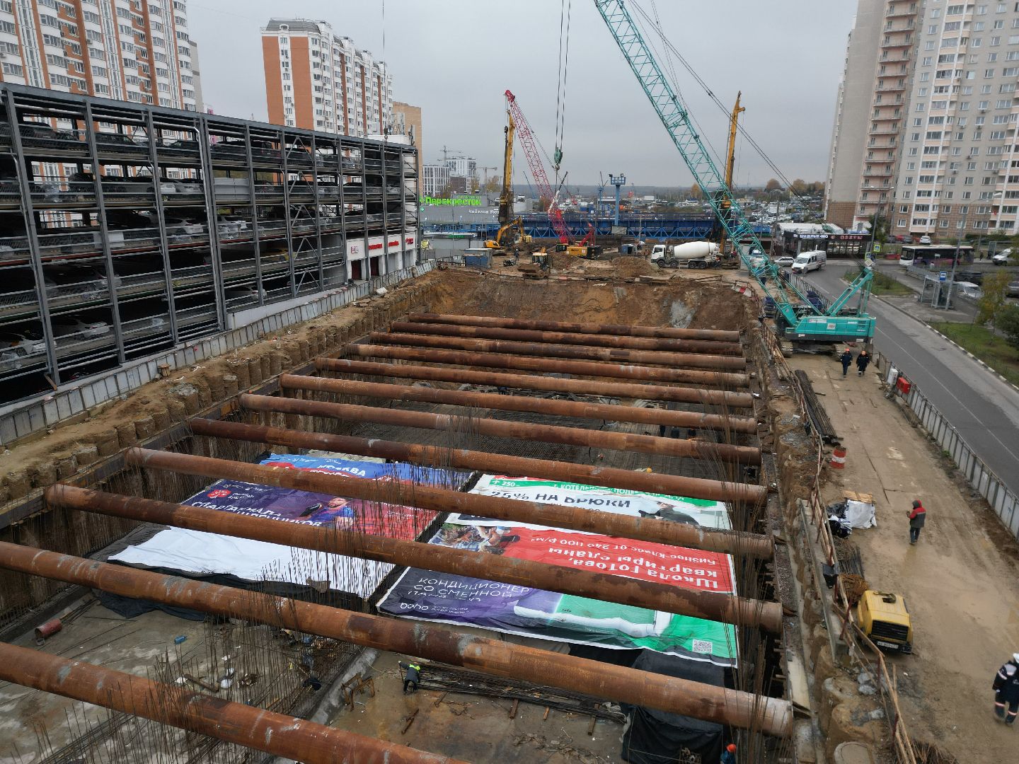 видное, ЮЛА, дороги, строительство, видео с коптера,