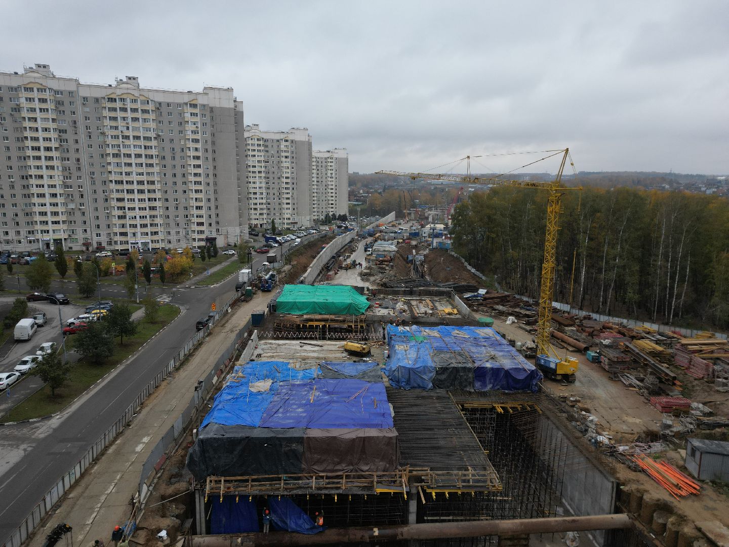 видное, ЮЛА, дороги, строительство, видео с коптера,