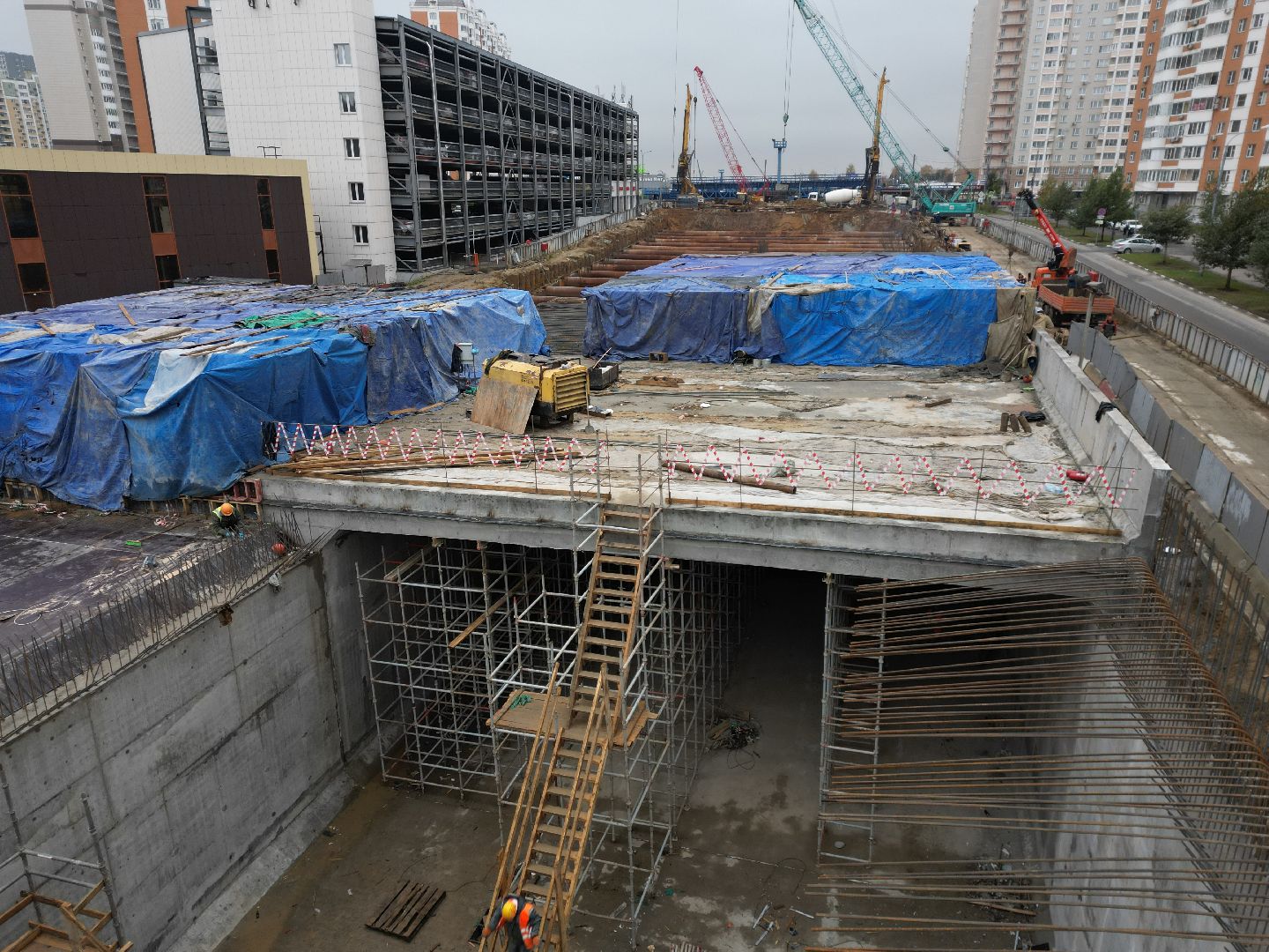 видное, ЮЛА, дороги, строительство, видео с коптера,