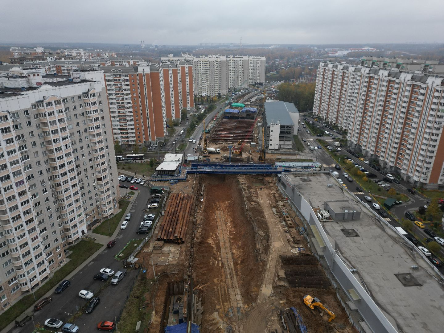 видное, ЮЛА, дороги, строительство, видео с коптера,