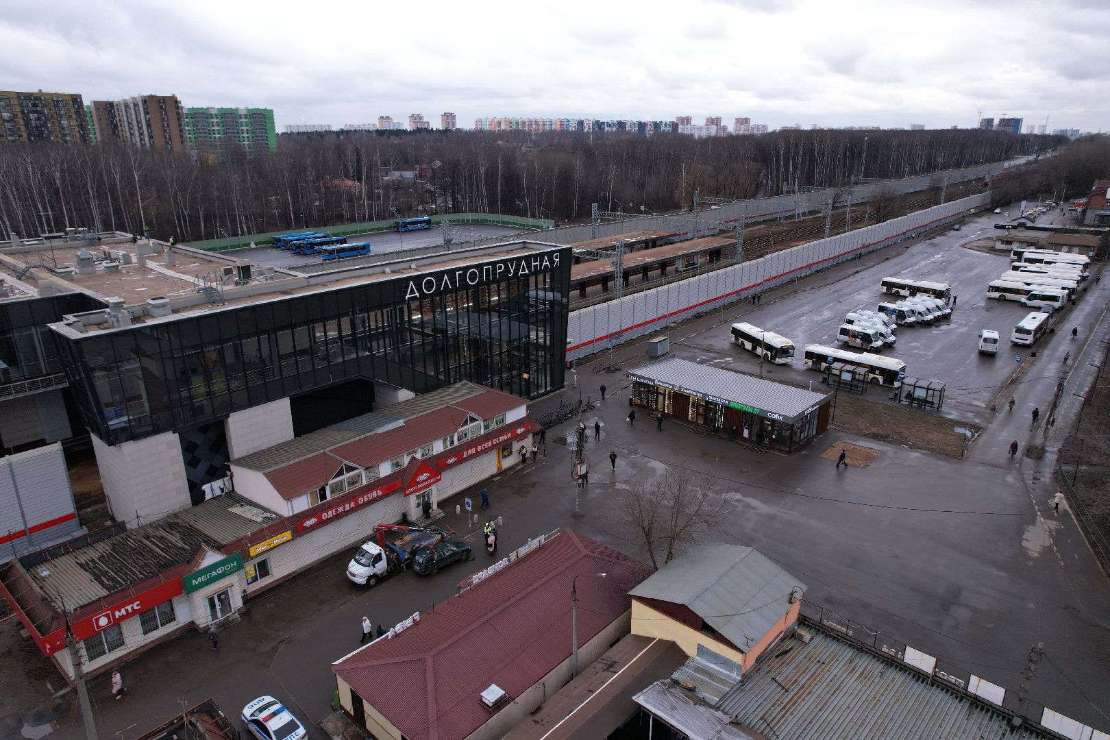 видео с коптера, долгопрудный, МЦД-1, транспорт,