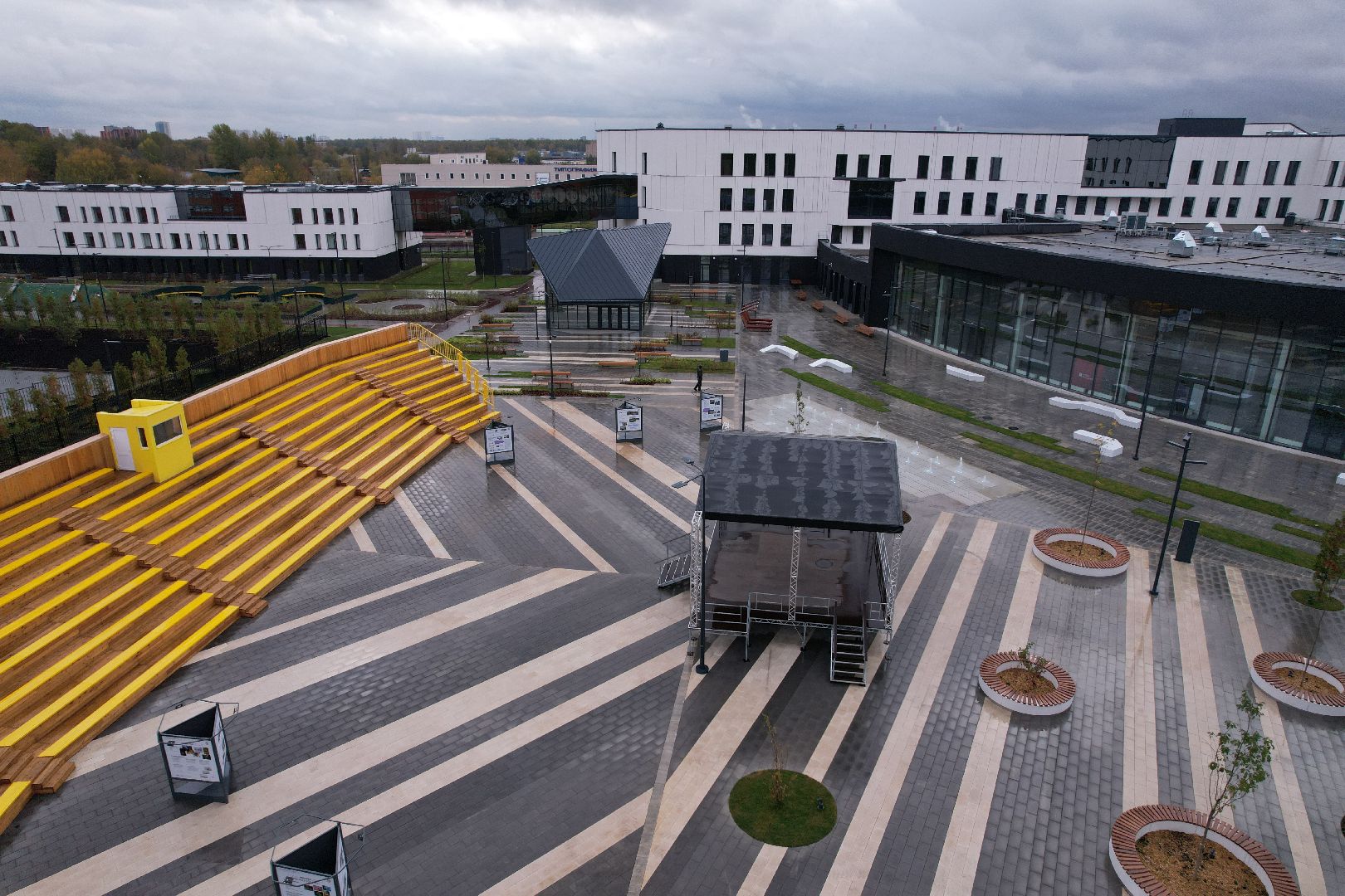 Долгопрудный, физтех, видео с коптера,