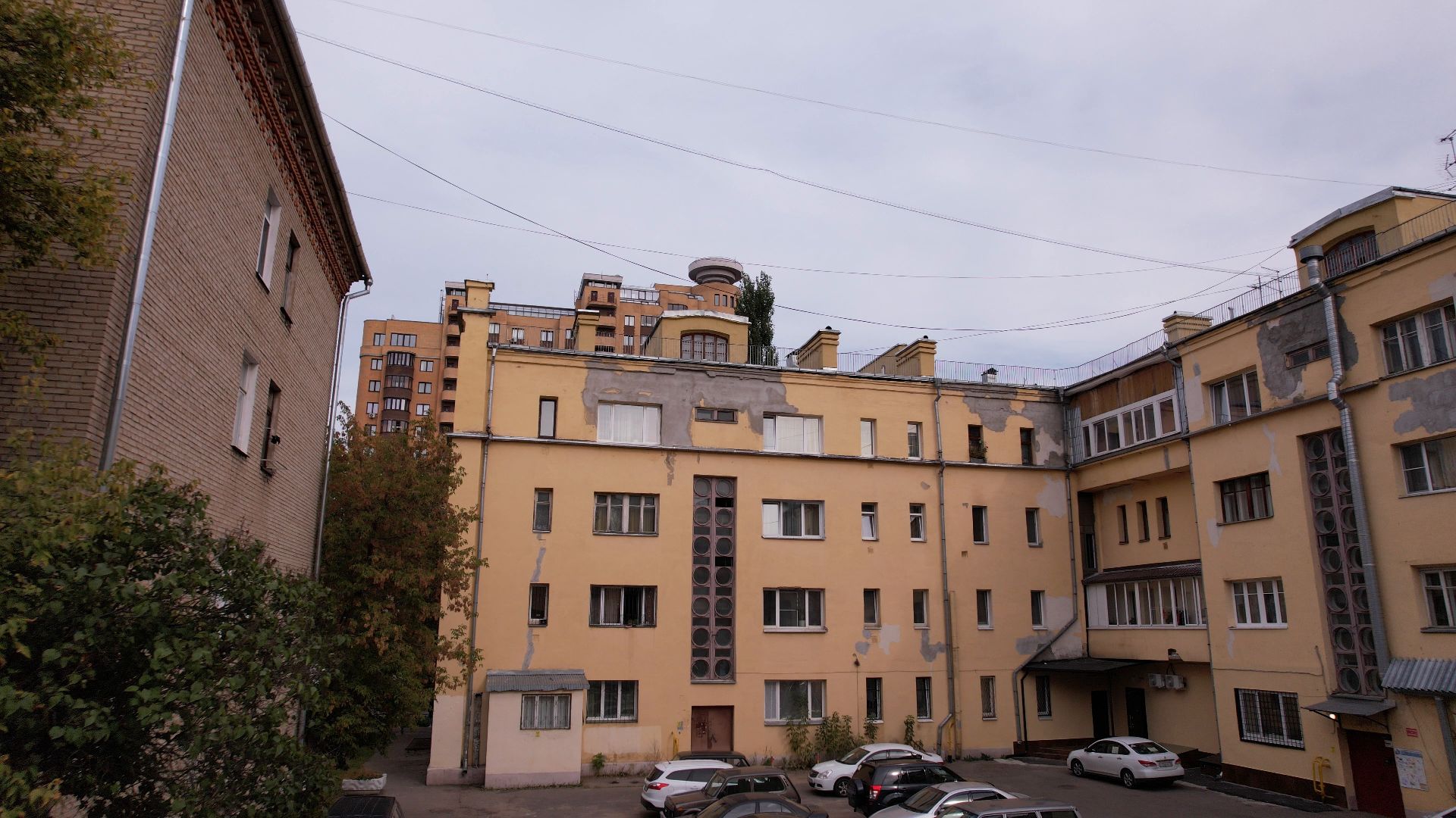 видео с коптера, жуковский, архитектура,