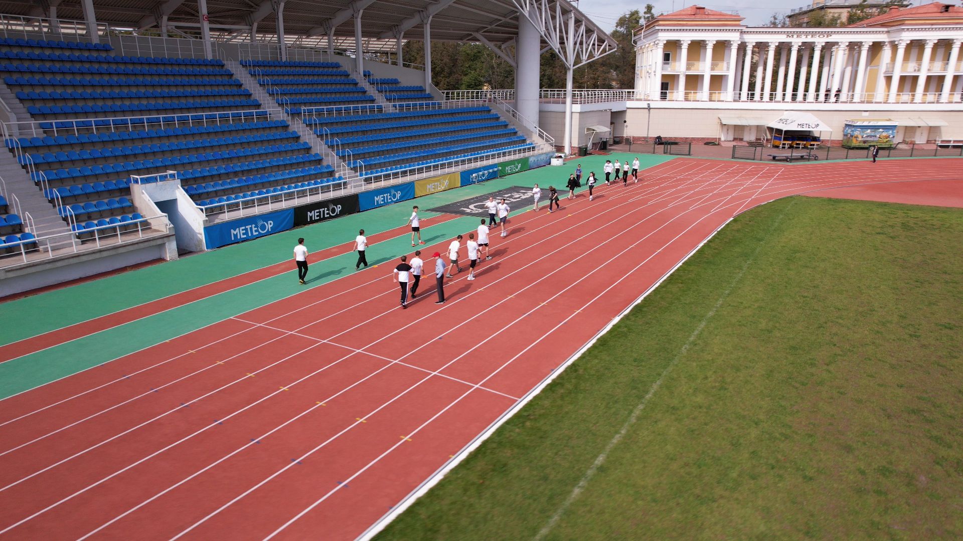 видео с коптера, Жуковский, стадион,