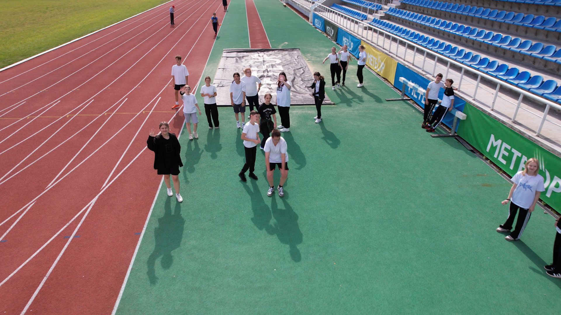 видео с коптера, Жуковский, стадион,