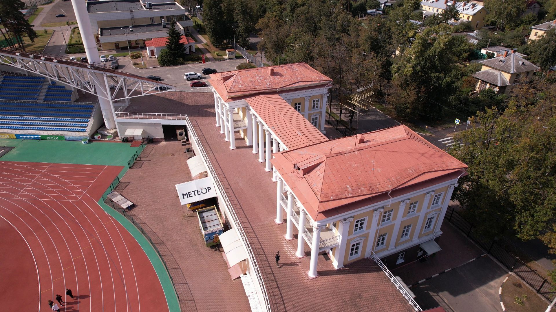 видео с коптера, Жуковский, стадион,