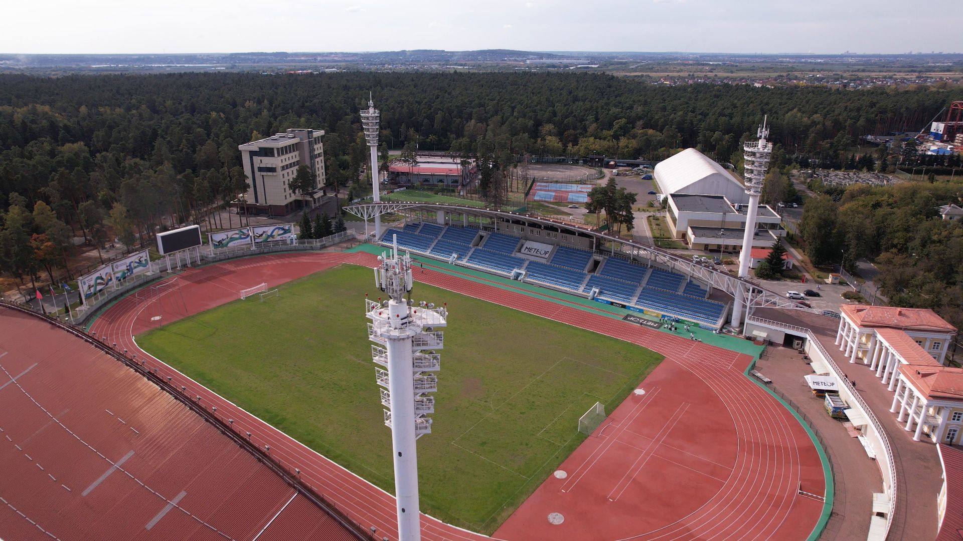 видео с коптера, Жуковский, стадион,