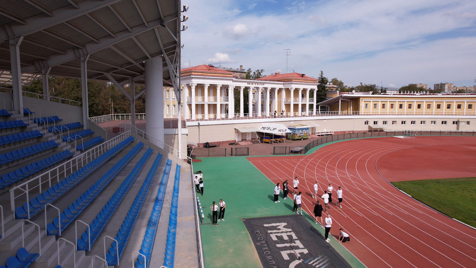 видео с коптера, Жуковский, стадион,