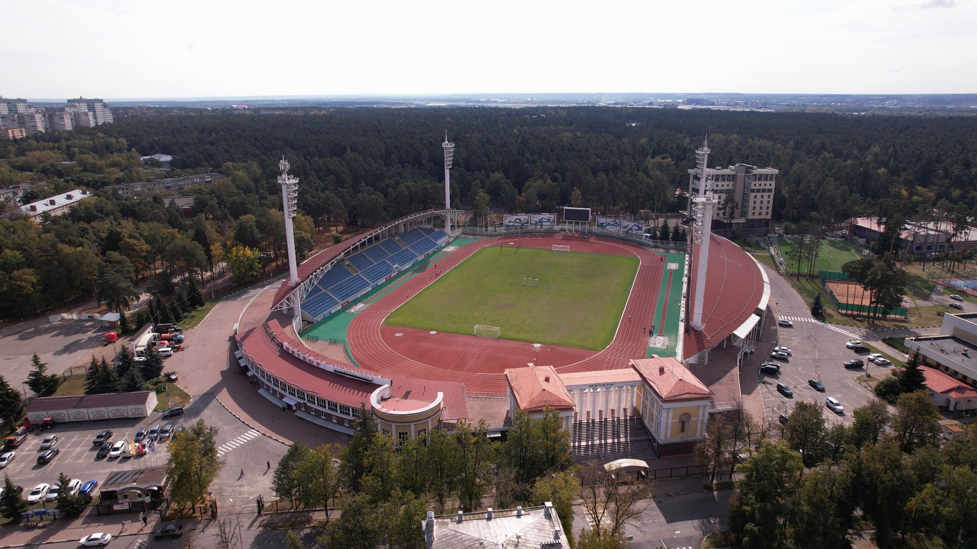 видео с коптера, Жуковский, стадион,