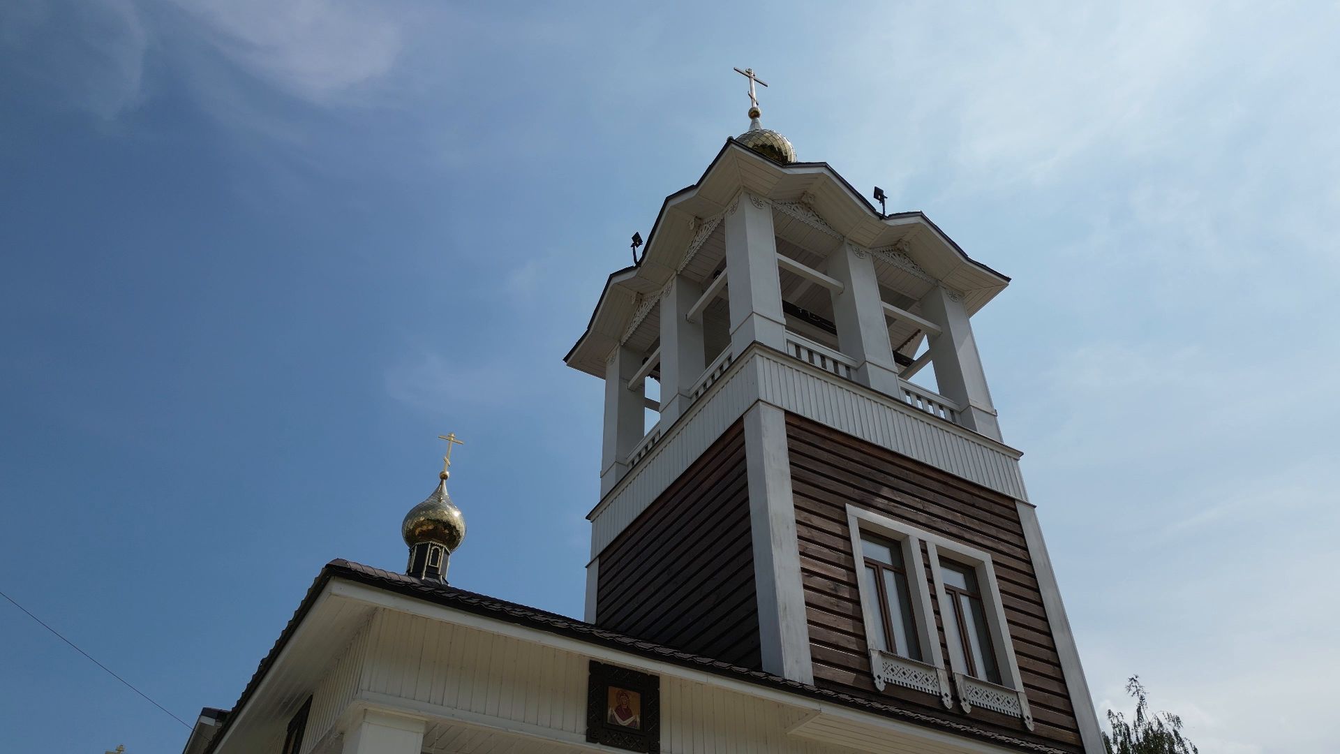 видео с коптера, электрогорск, церковь,