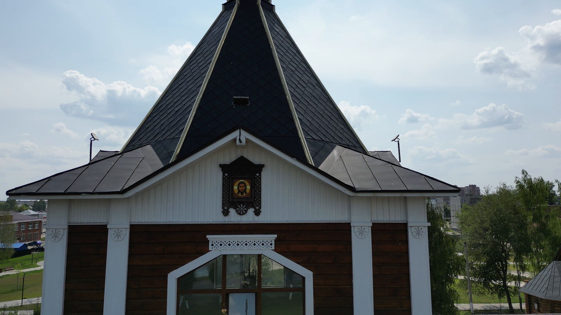 видео с коптера, электрогорск, церковь,