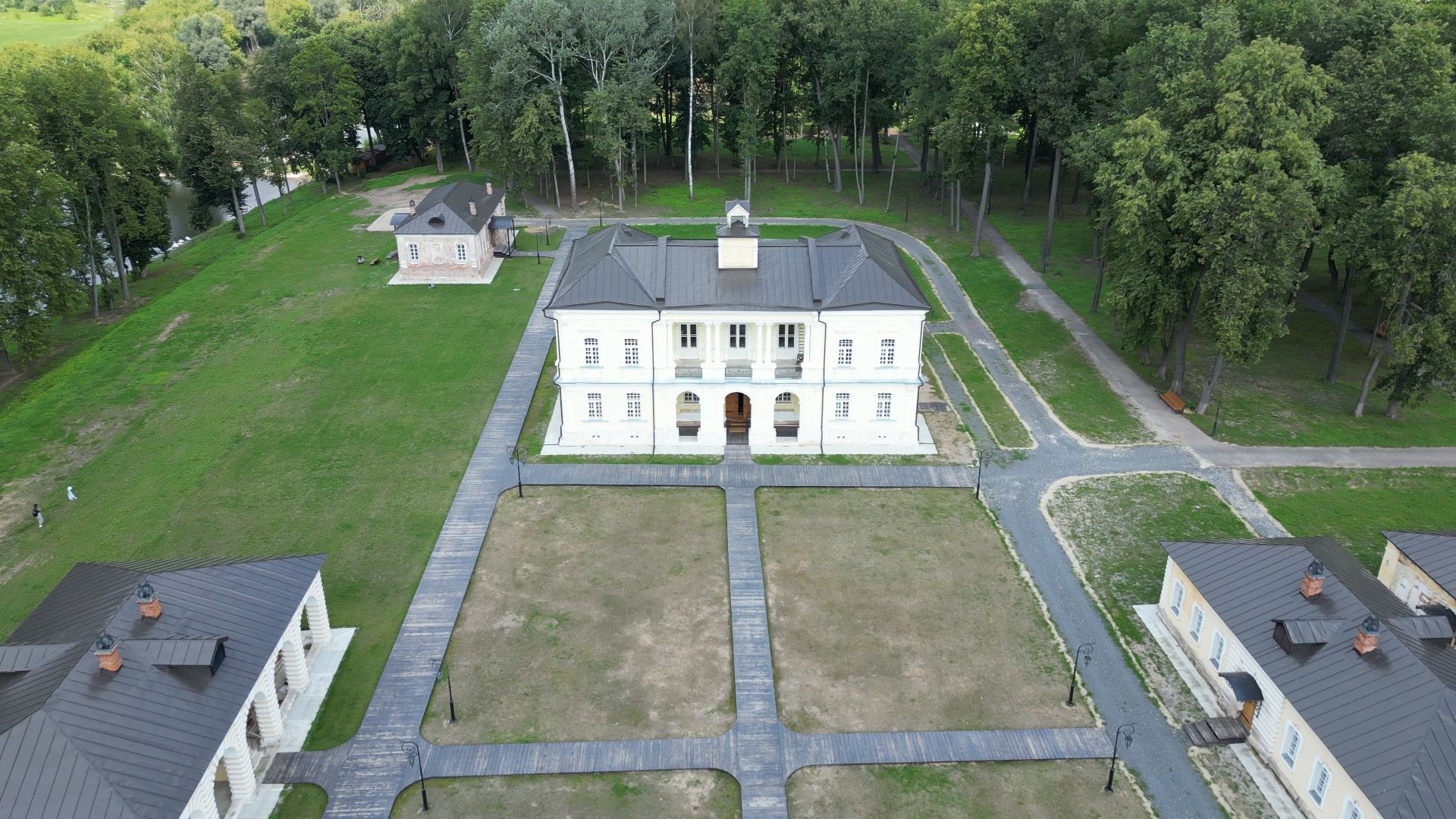 видео с коптера, лосино-петровский, усадьба, архитектура,