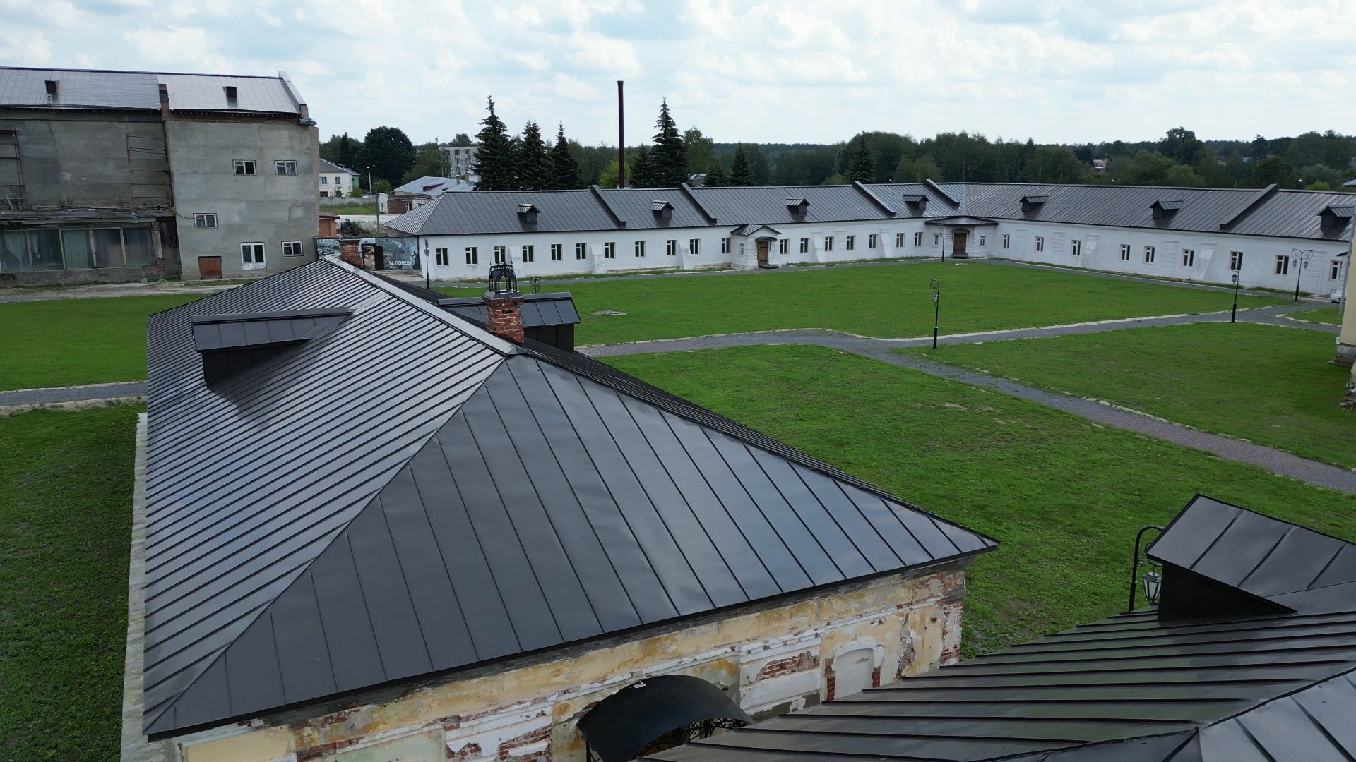 видео с коптера, лосино-петровский, усадьба, архитектура,