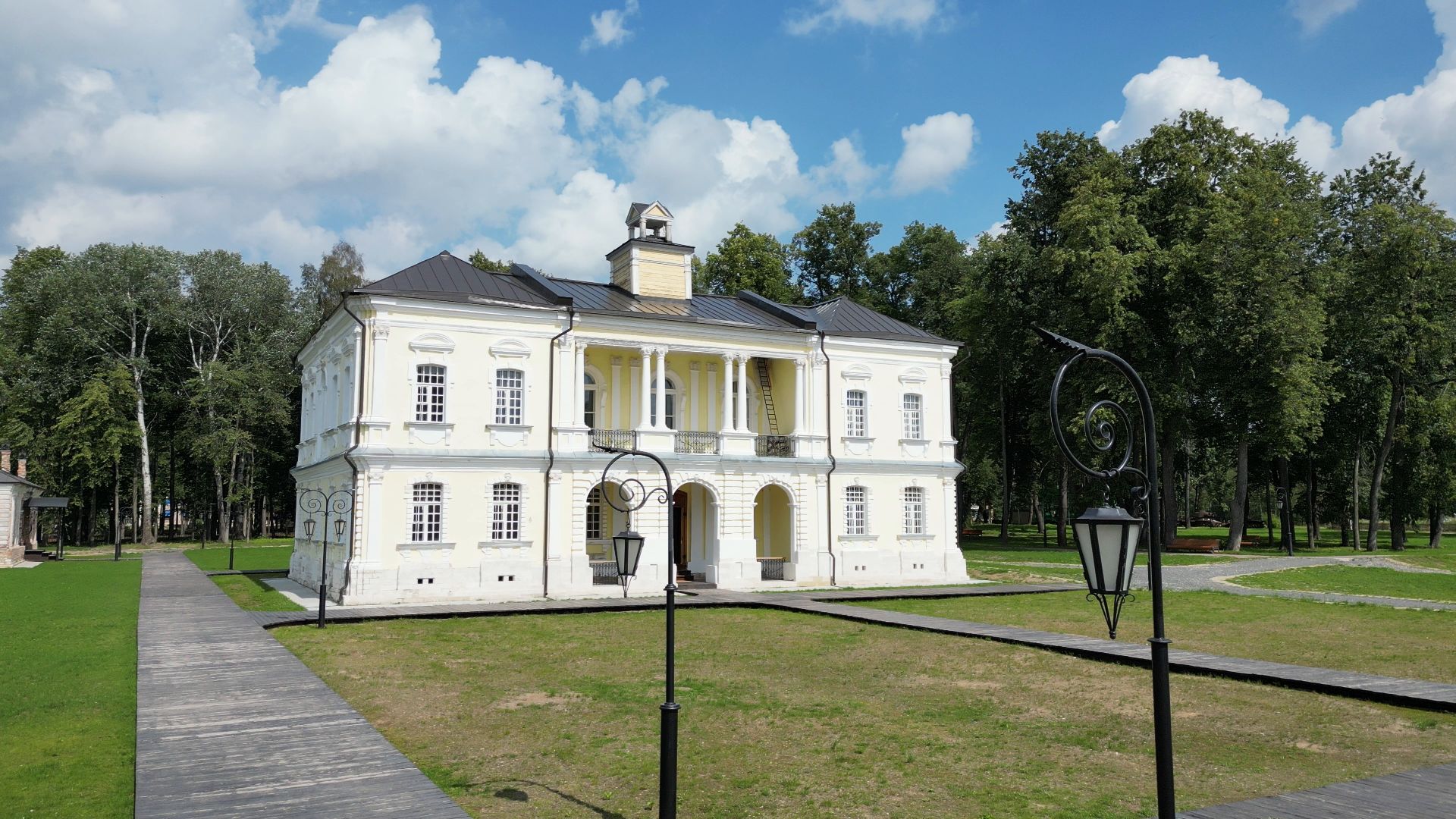 видео с коптера, лосино-петровский, усадьба, архитектура,