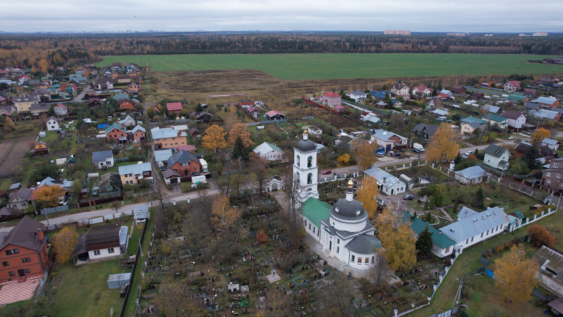 старая купавна, церковь, архитектура,видео с коптера,