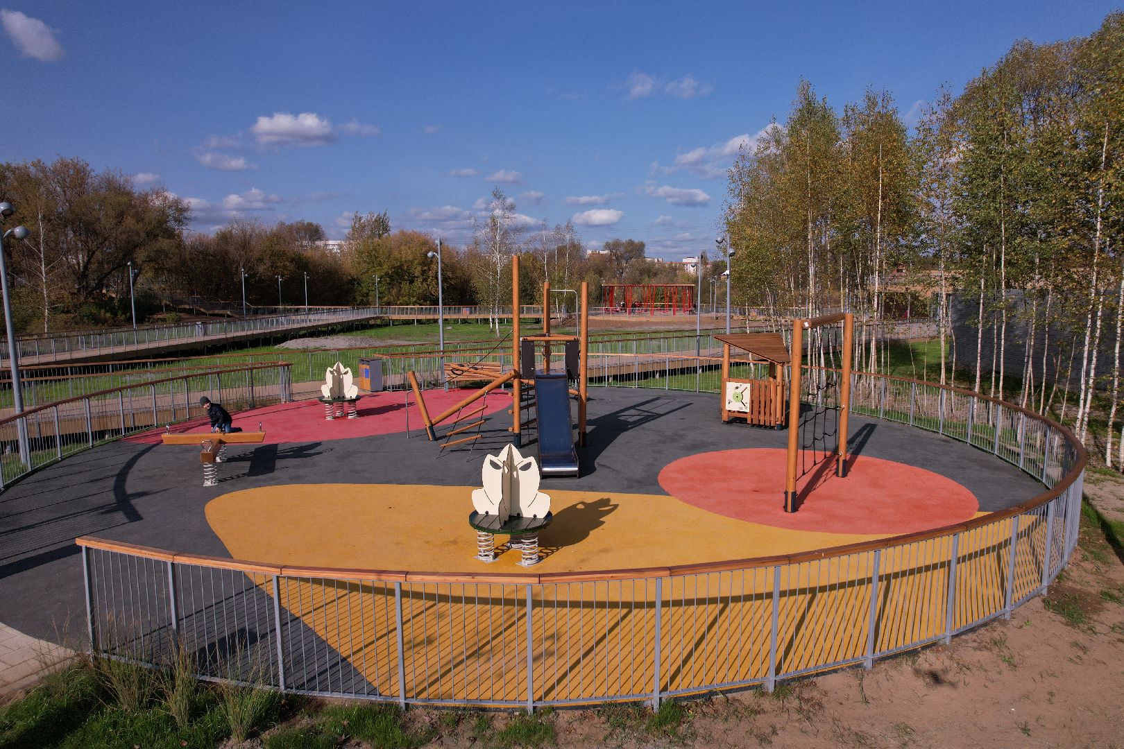 парк, видео с коптера, орехово-зуево,