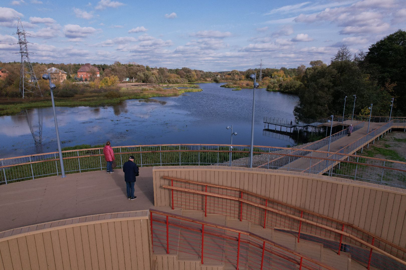 парк, видео с коптера, орехово-зуево,