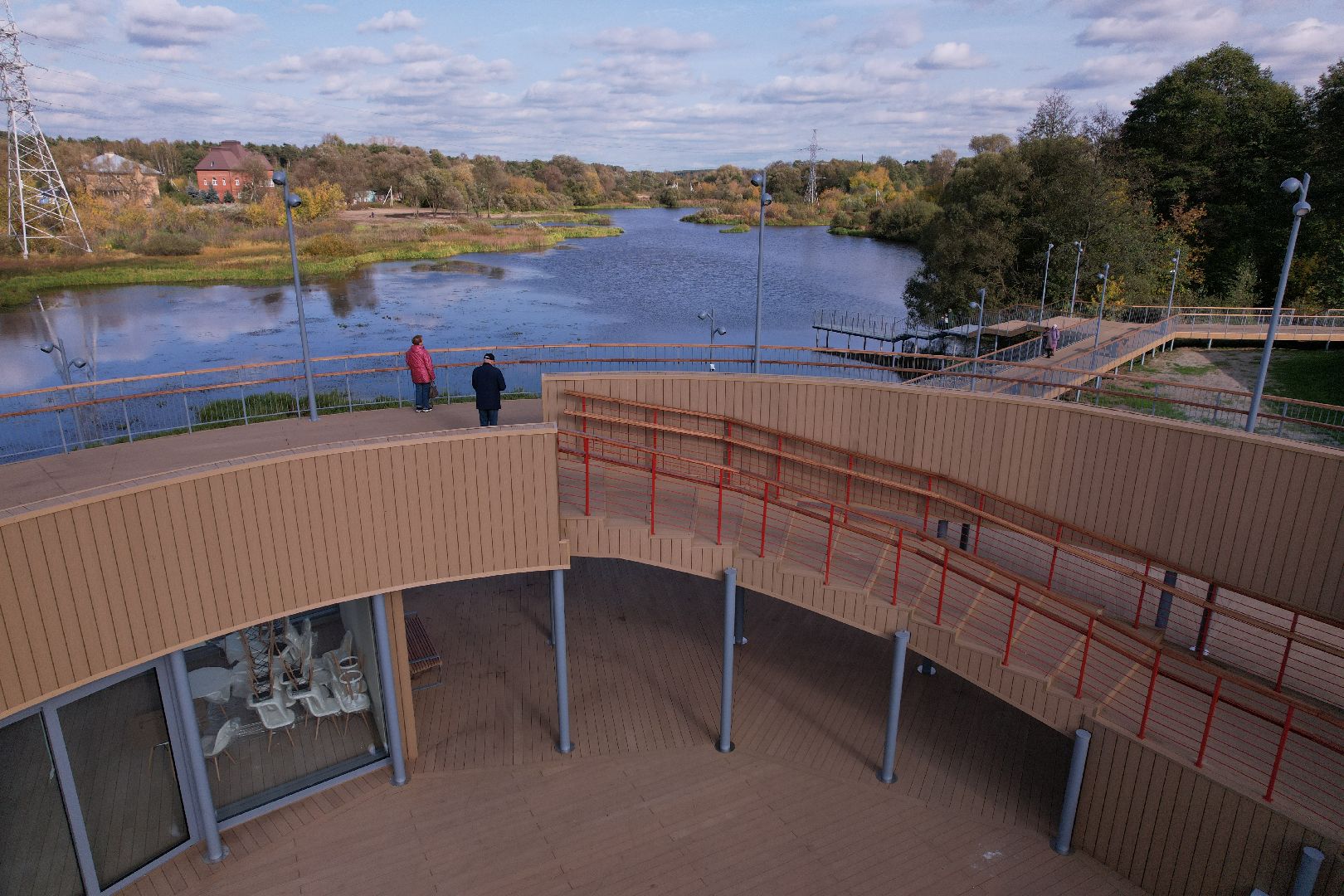 парк, видео с коптера, орехово-зуево,