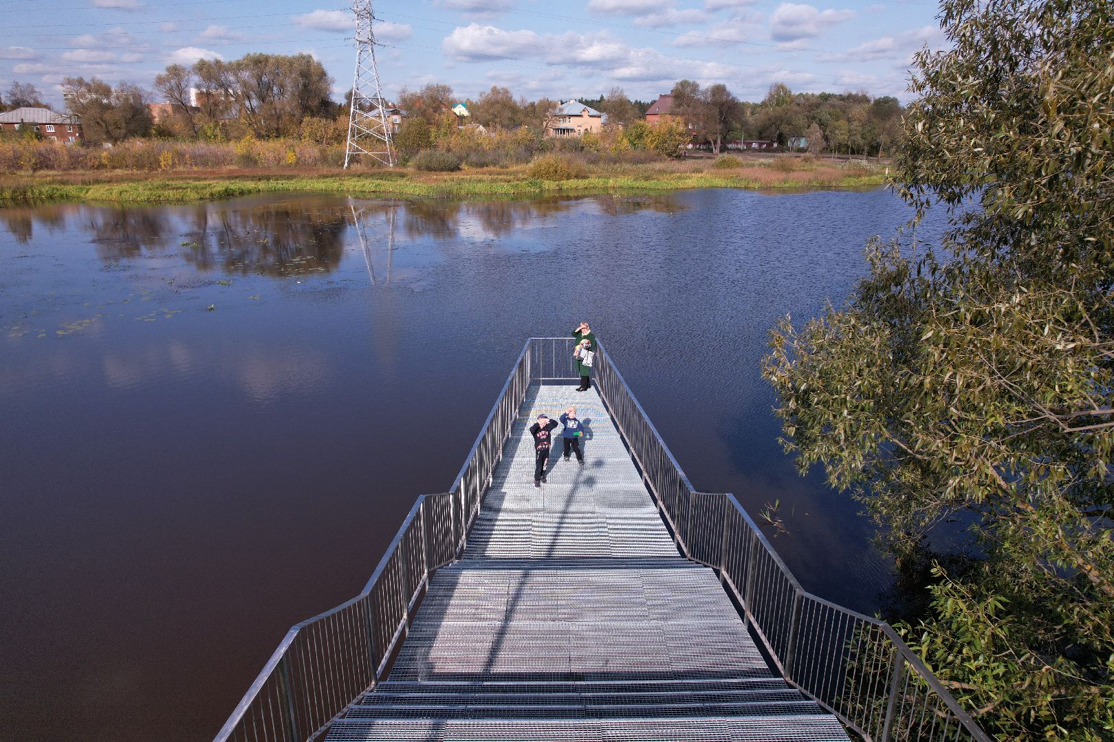 парк, видео с коптера, орехово-зуево,