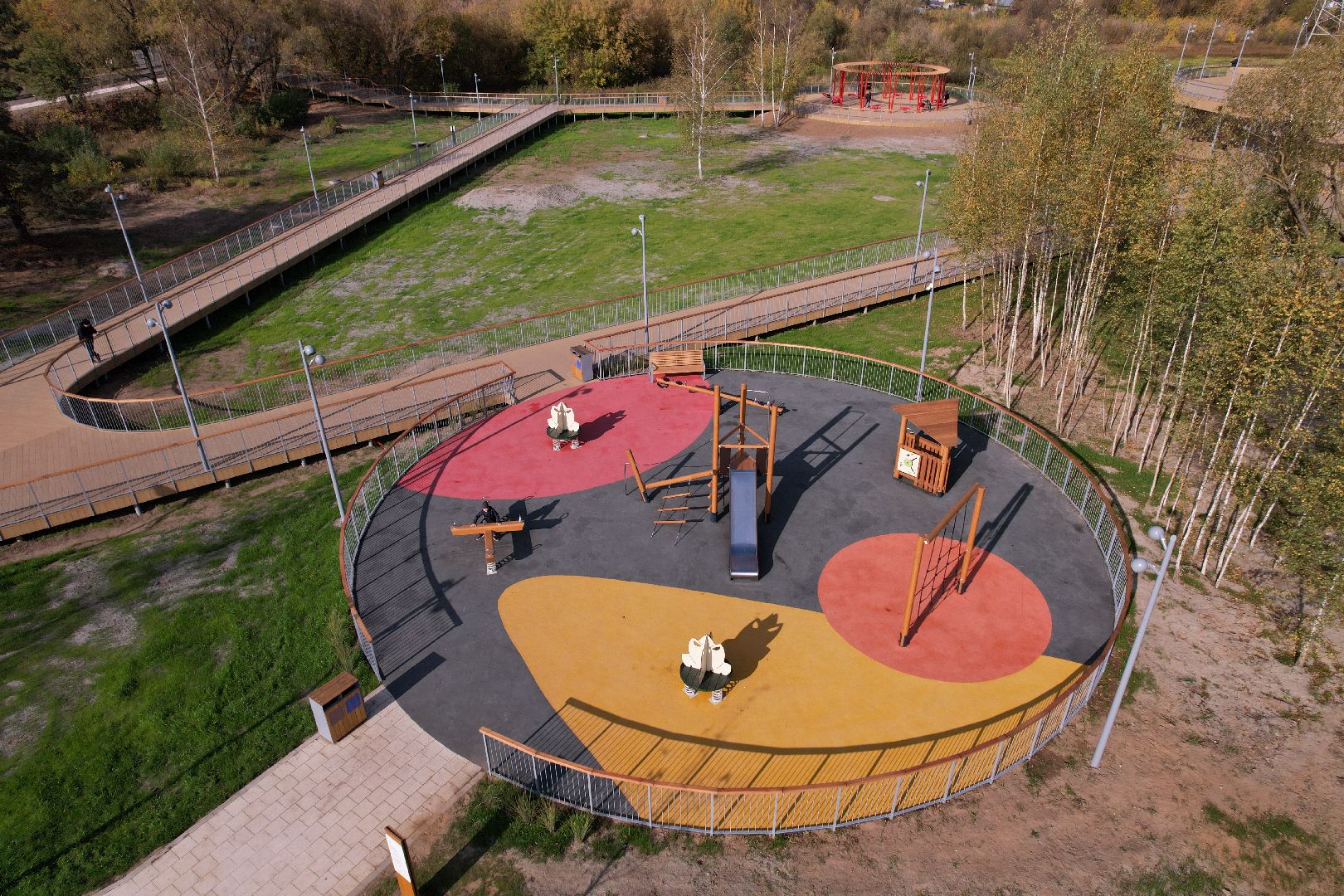 парк, видео с коптера, орехово-зуево,