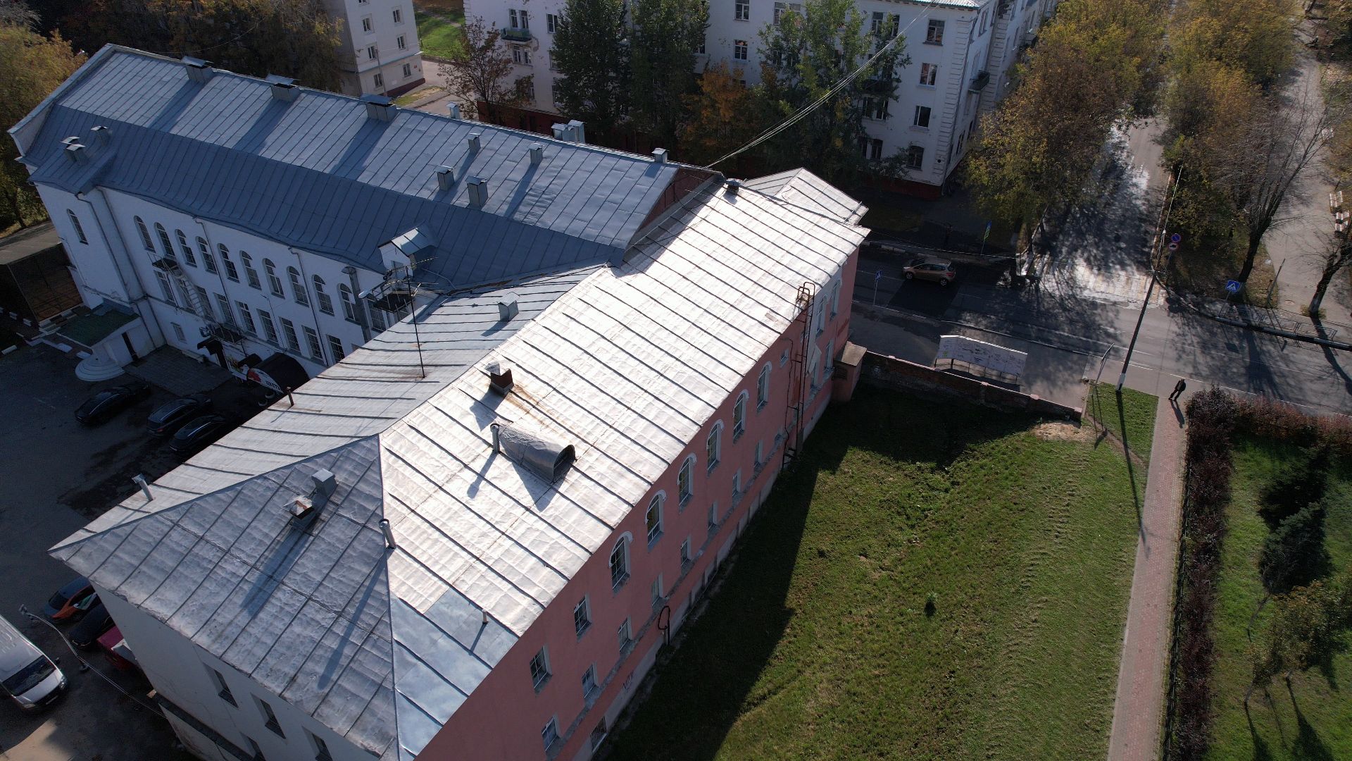 видео с коптера, фрязино, архитектура,