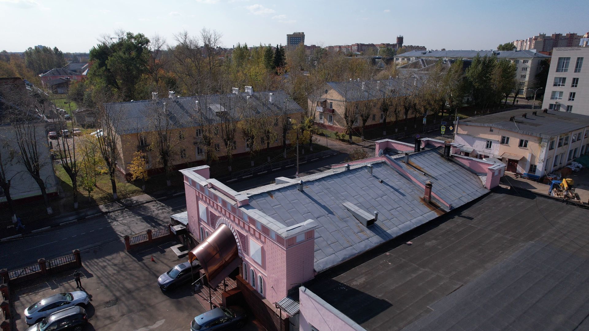 видео с коптера, фрязино, архитектура,