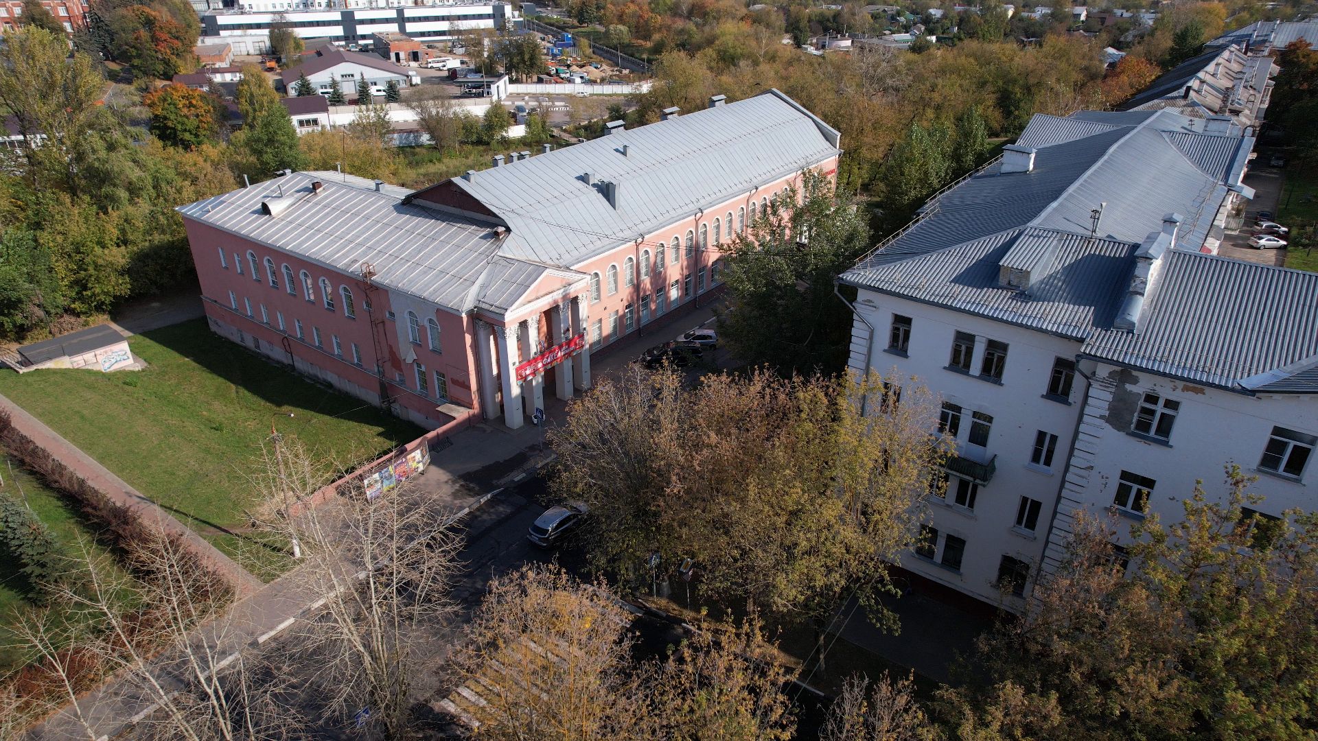 видео с коптера, фрязино, архитектура,