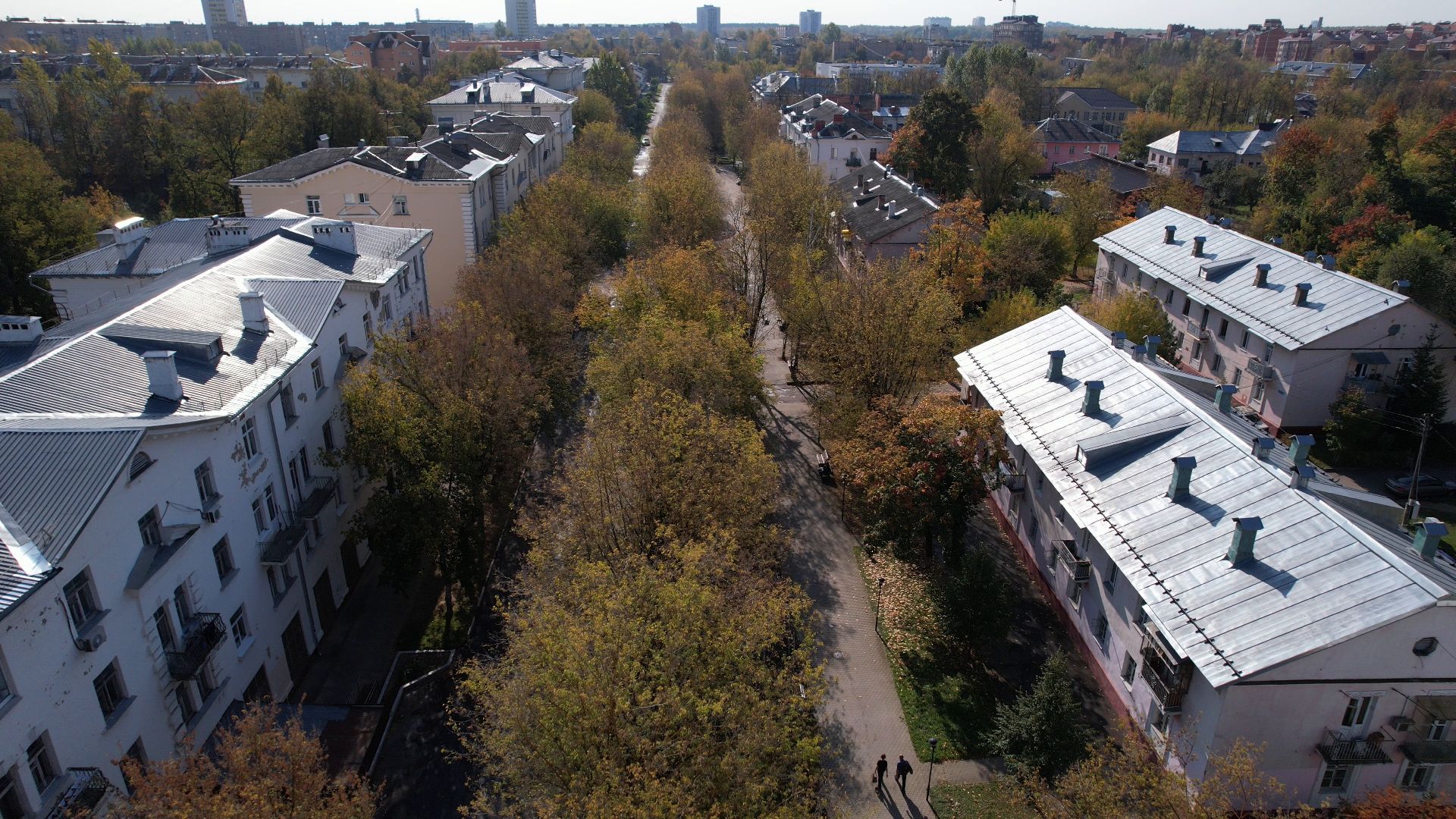 видео с коптера, фрязино, архитектура,