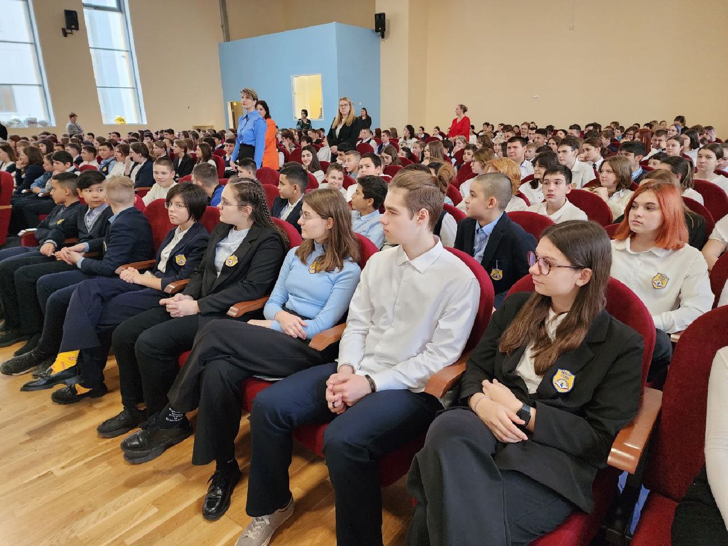 Солнечногорск, Космонавт, герой россии, сергей авдеев, Школьники,