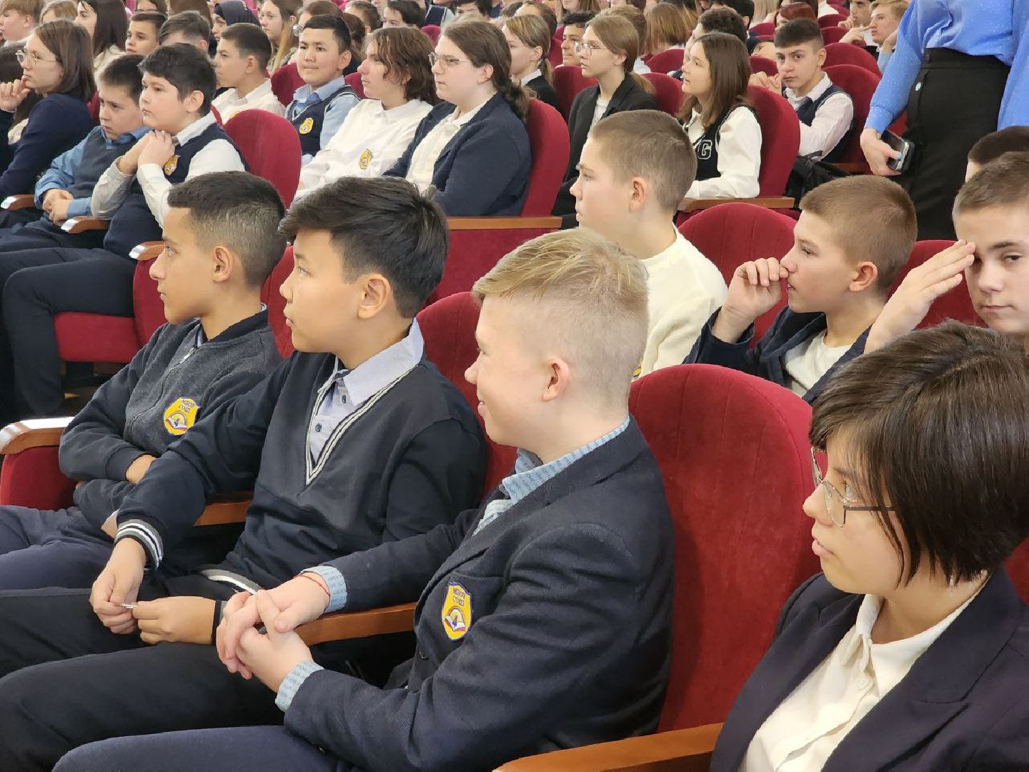 Солнечногорск, Космонавт, герой россии, сергей авдеев, Школьники,