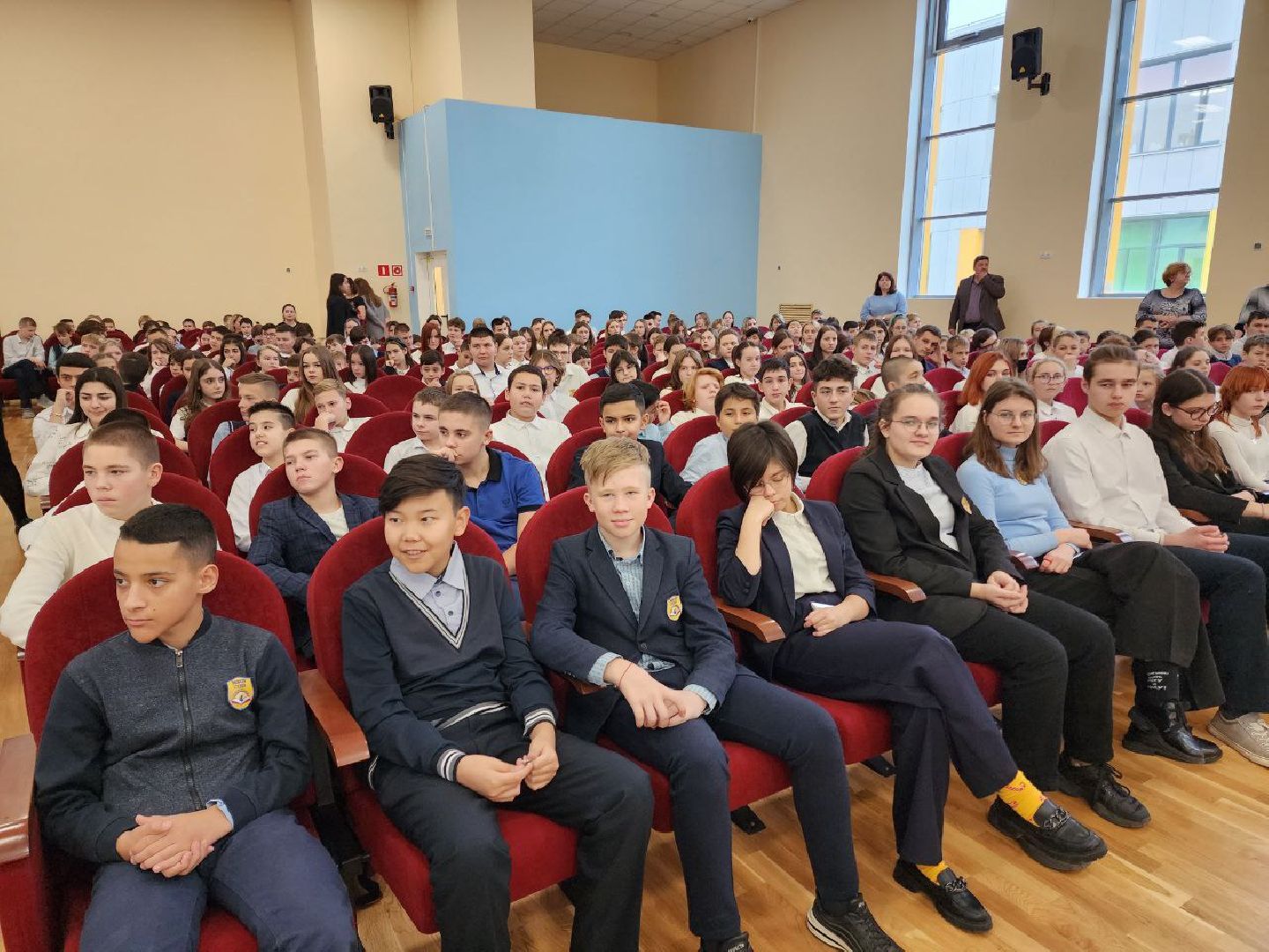 Солнечногорск, Космонавт, герой россии, сергей авдеев, Школьники,