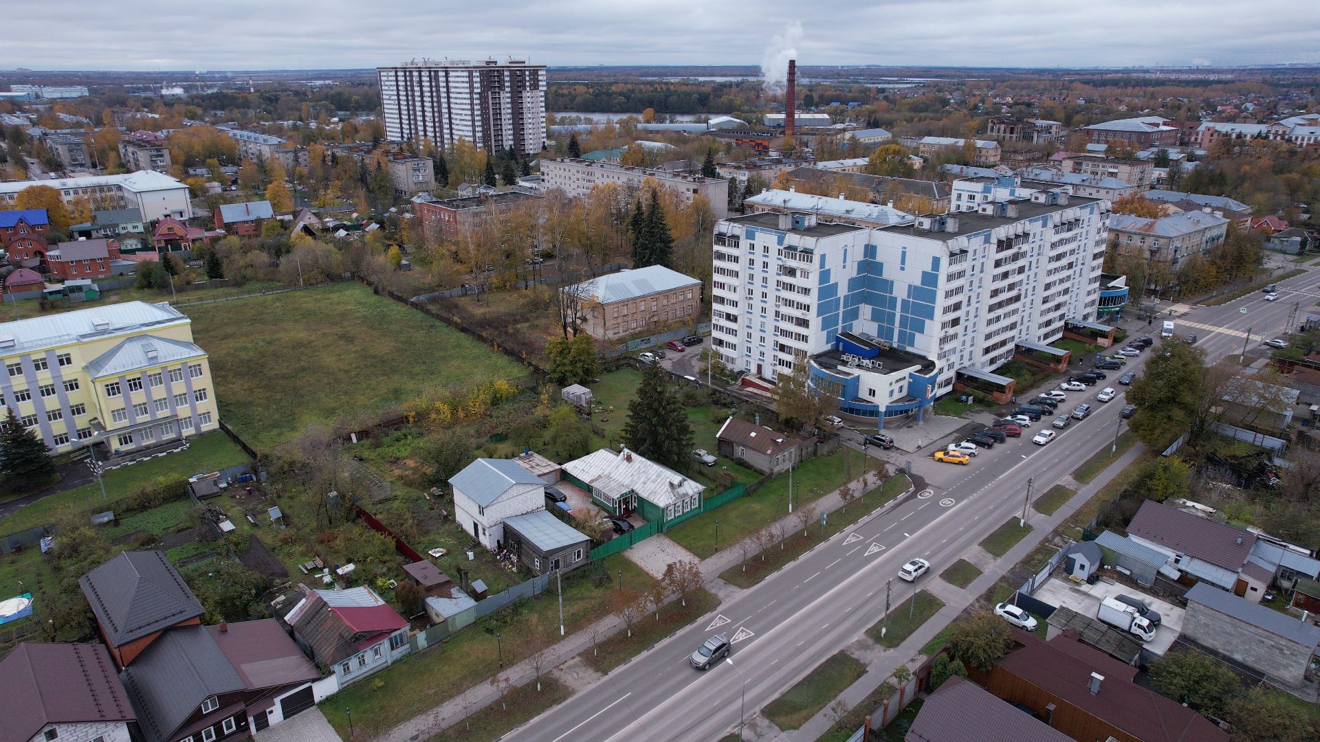 видео с коптера, старая купавна, тракт, московская,