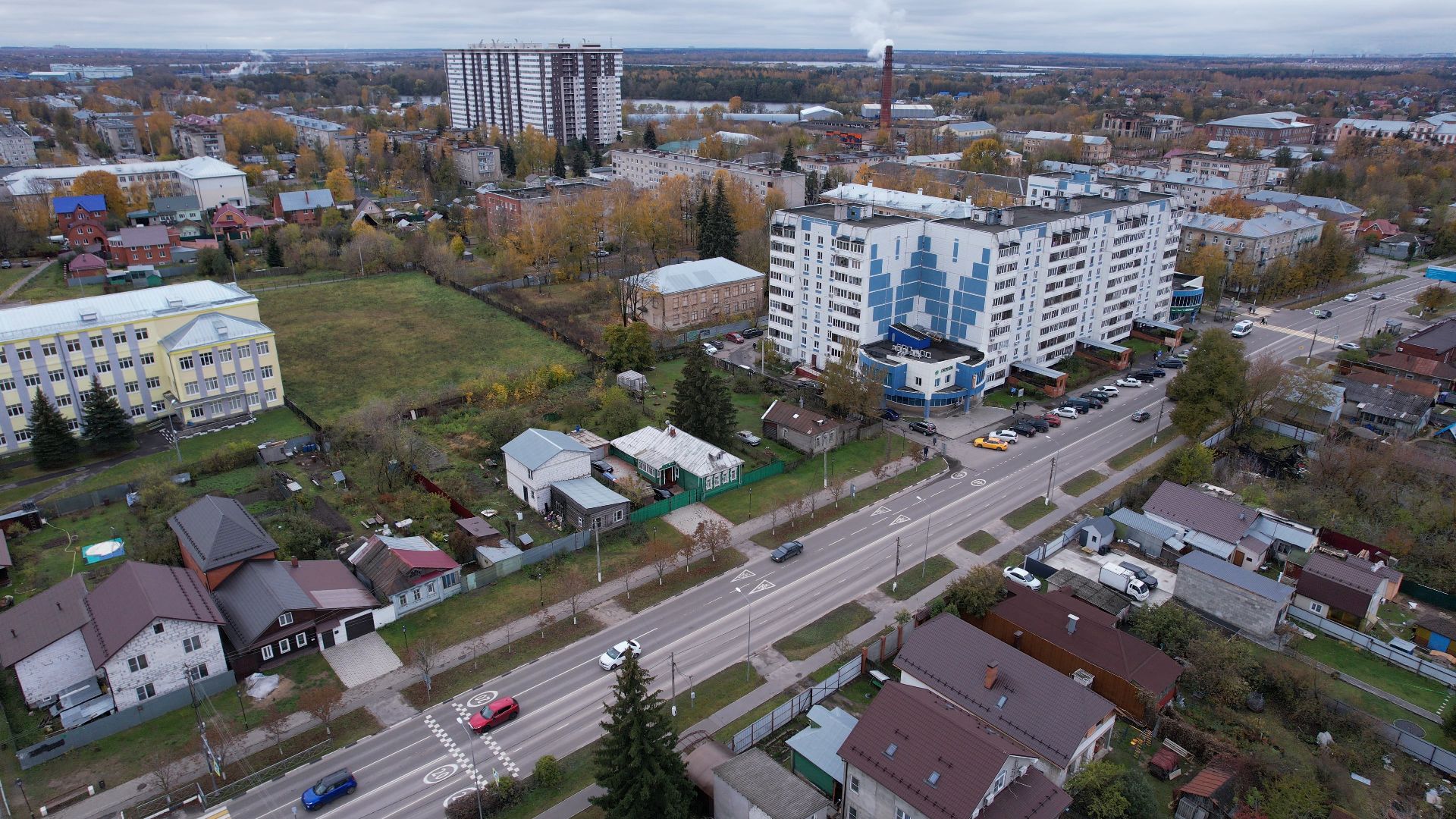 видео с коптера, старая купавна, тракт, московская,