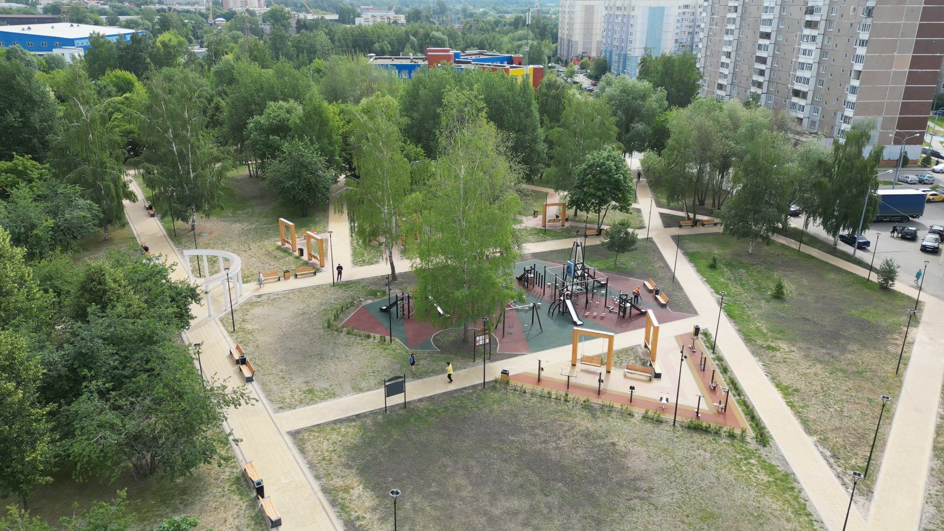 видео с коптера, ивантеевка, дети,