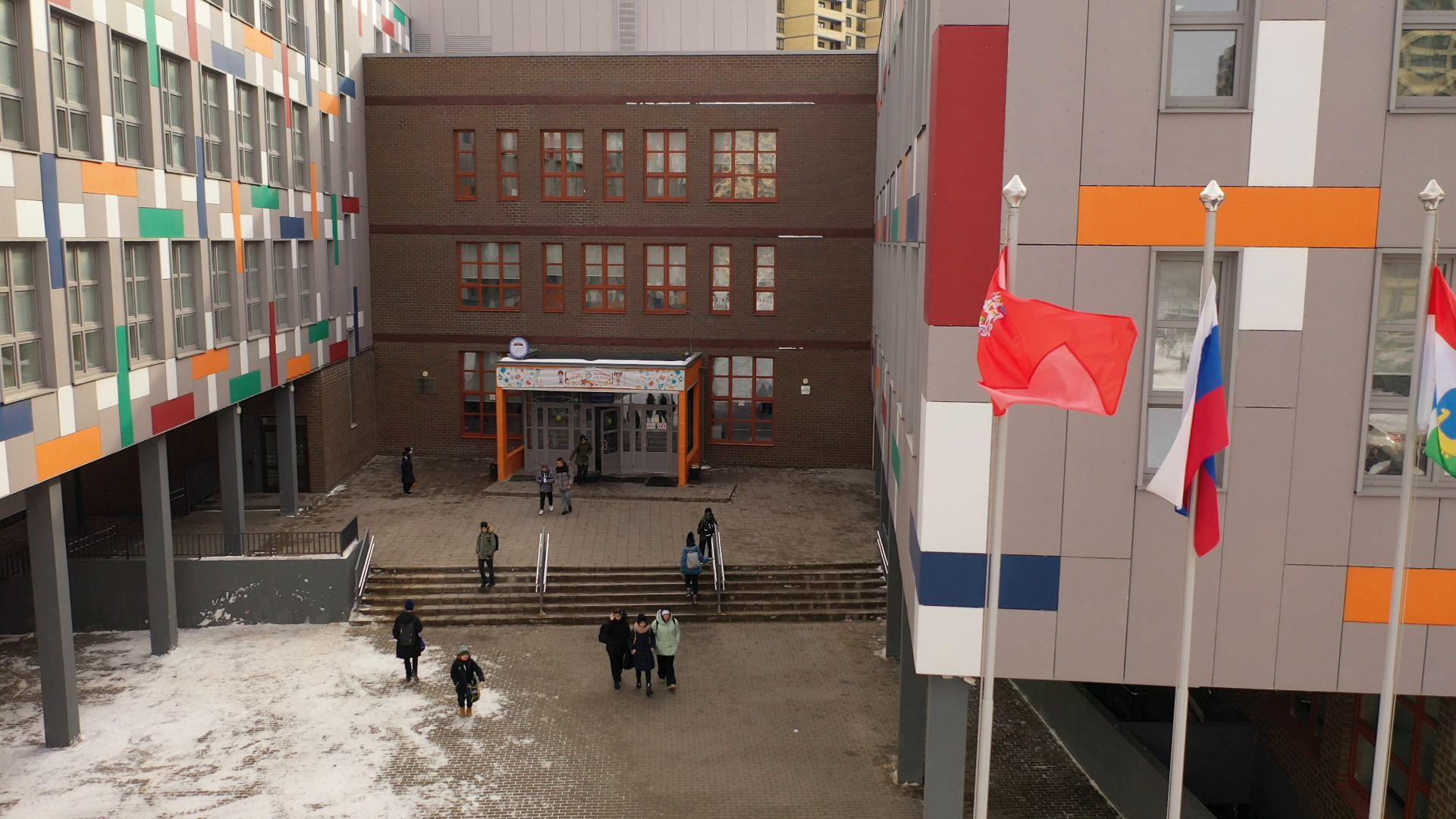 видео с коптера, мытищи, гимназия,