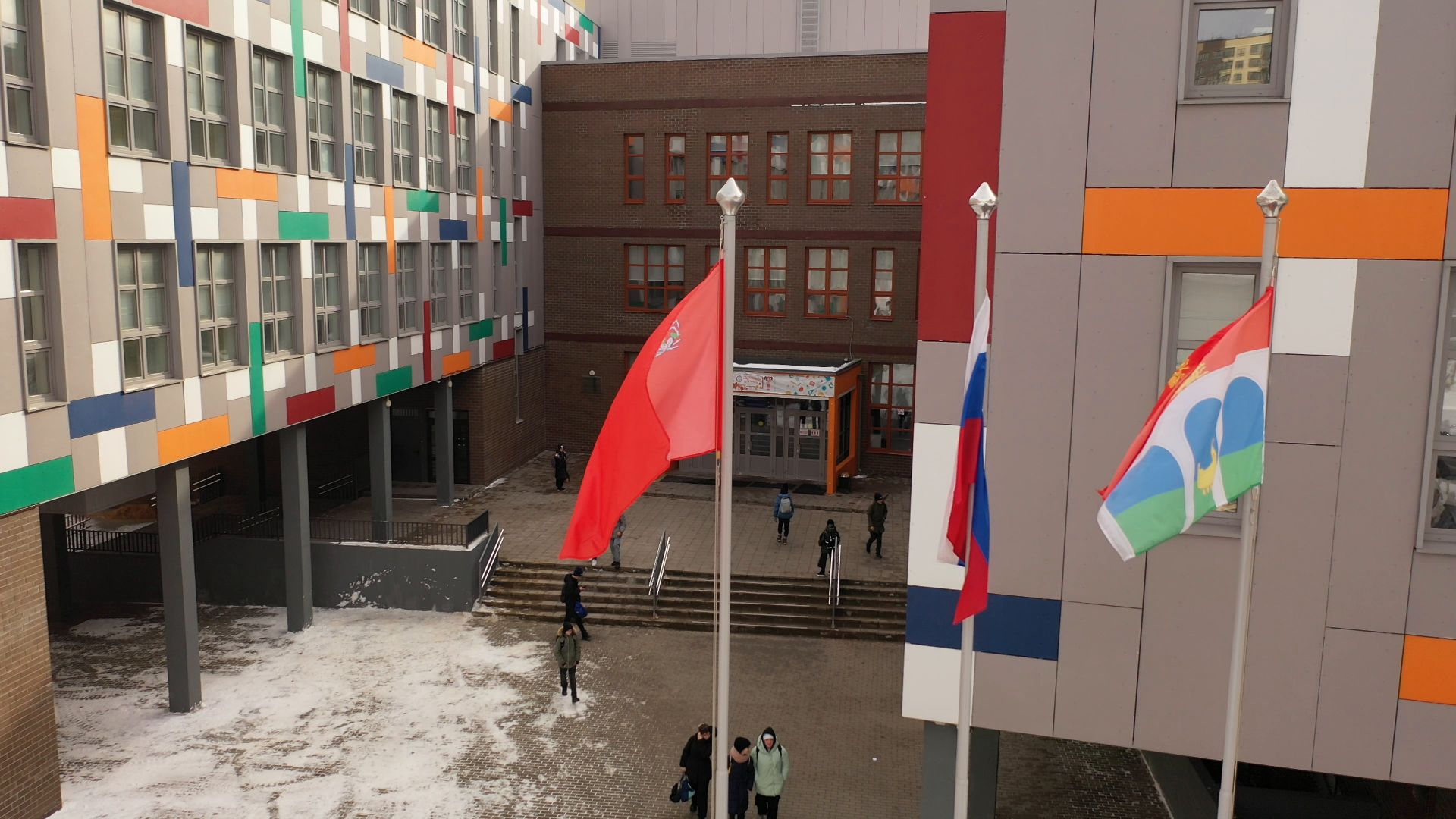 видео с коптера, мытищи, гимназия,