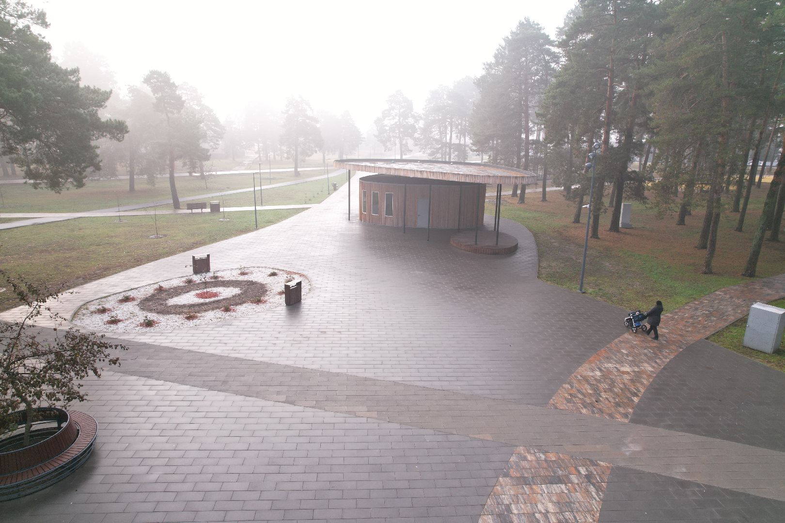 видео с коптера, парк, озеры,