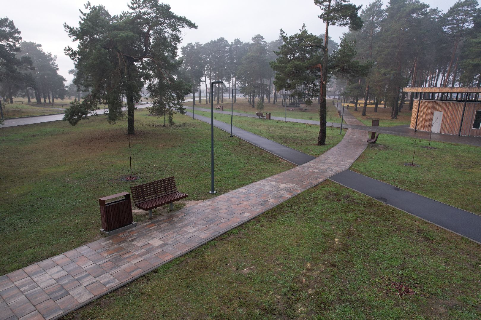 видео с коптера, парк, озеры,