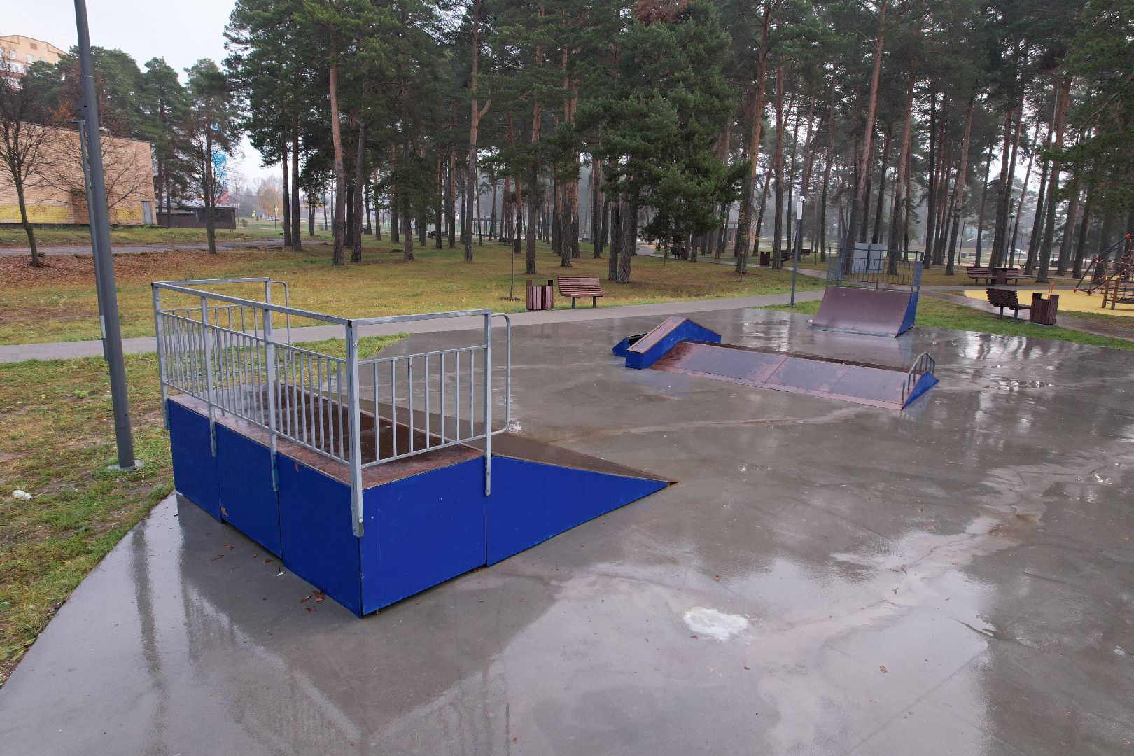 видео с коптера, парк, озеры,