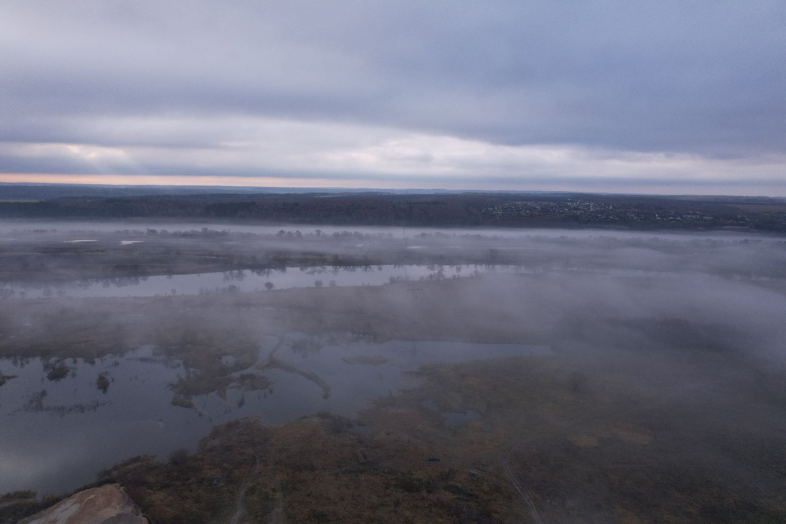 видео с коптера, парк, озеры,